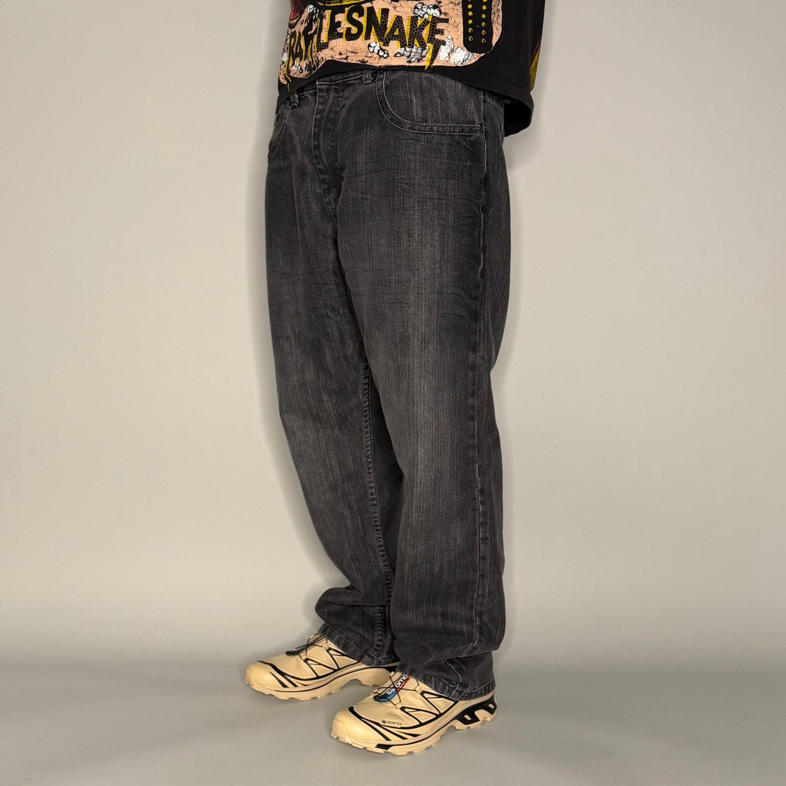 JNCO × Southpole × Streetwear Vintage Southpole Black Wash Baggy