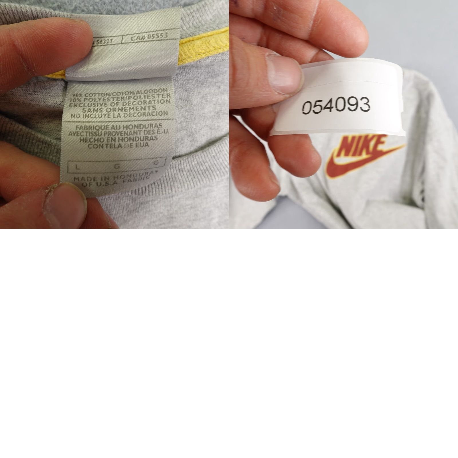 Nike Vintage Nike Shirt Mens Large Gray Red Spell Out Swoosh Crewneck Athletic Y2K Size US L / EU 52-54 / 3 - 8 Thumbnail
