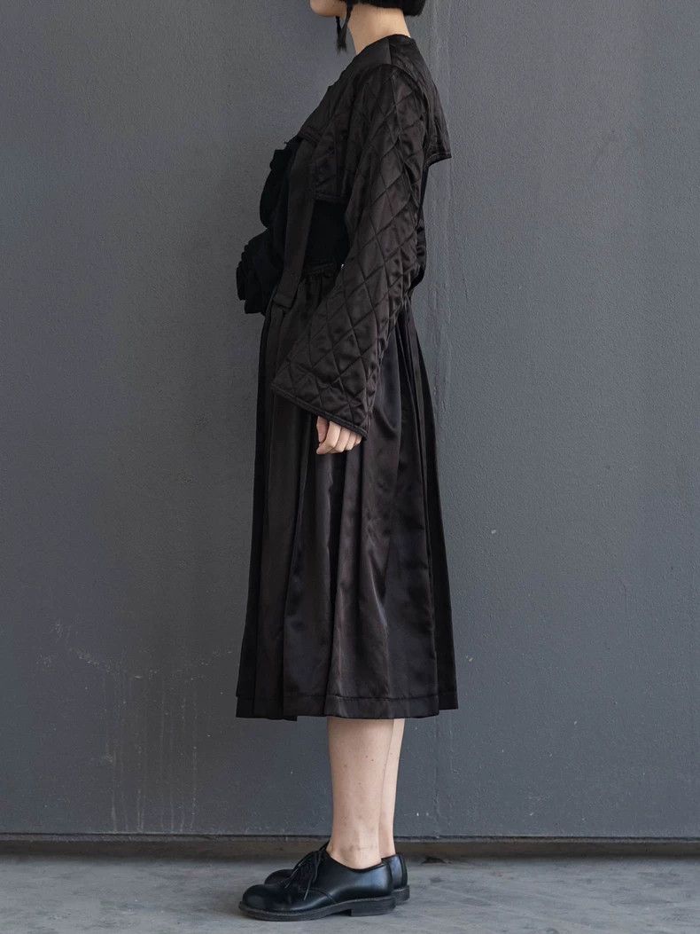 Comme des Garcons Comme Des Garcons Black satin quilted openwork dress Size XS / US 0-2 / IT 36-38 - 4 Thumbnail