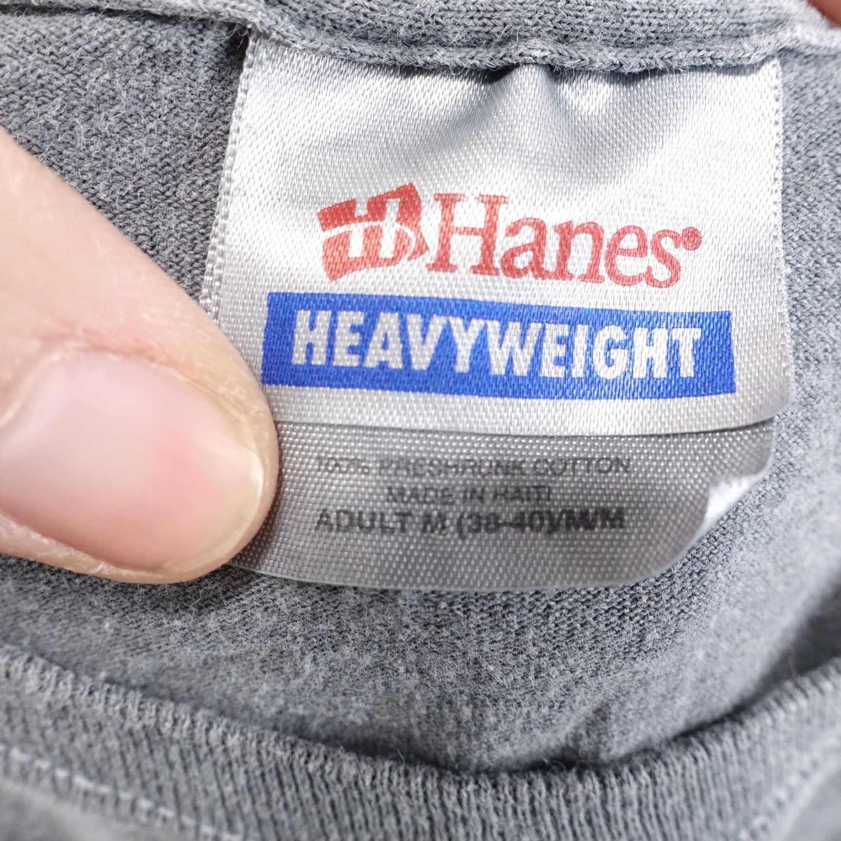 Hanes Vintage Pirate T-Shirt Unisex Adult Medium Gray Crew Neck Short Sleeve Cotton 90s Pirate Navy Size US M / EU 48-50 / 2 - 7 Thumbnail