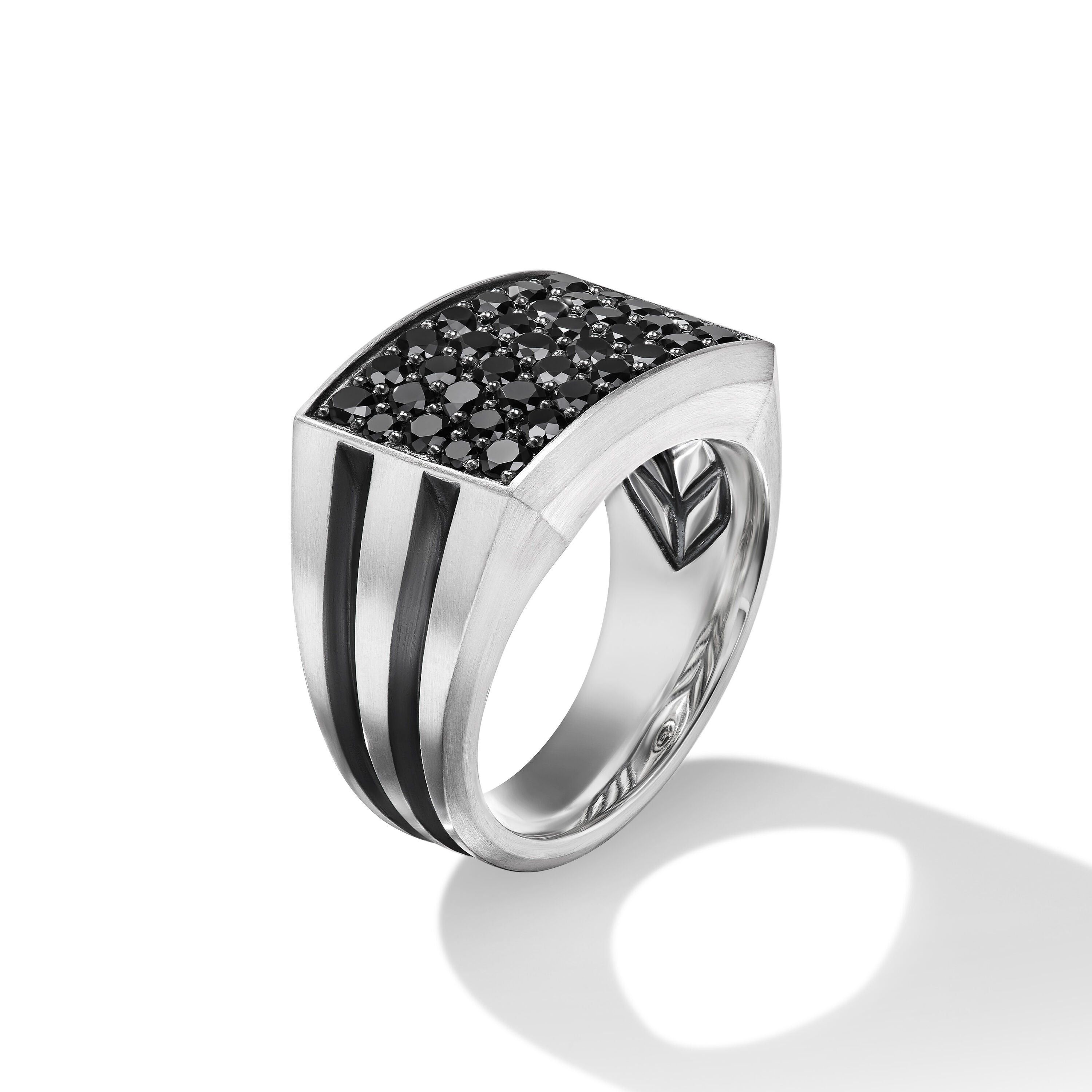 David Yurman o1w1db10325 Size:OS/ Deco Signet Ring in Silver/Black Size ONE SIZE - 2 Thumbnail