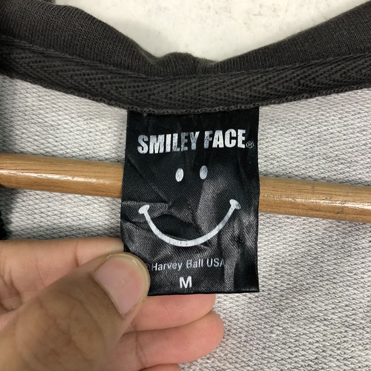 Japanese Brand Smiley Face All-Over Print Zip Hoodie – Grey/Black Size US M / EU 48-50 / 2 - 20 Thumbnail
