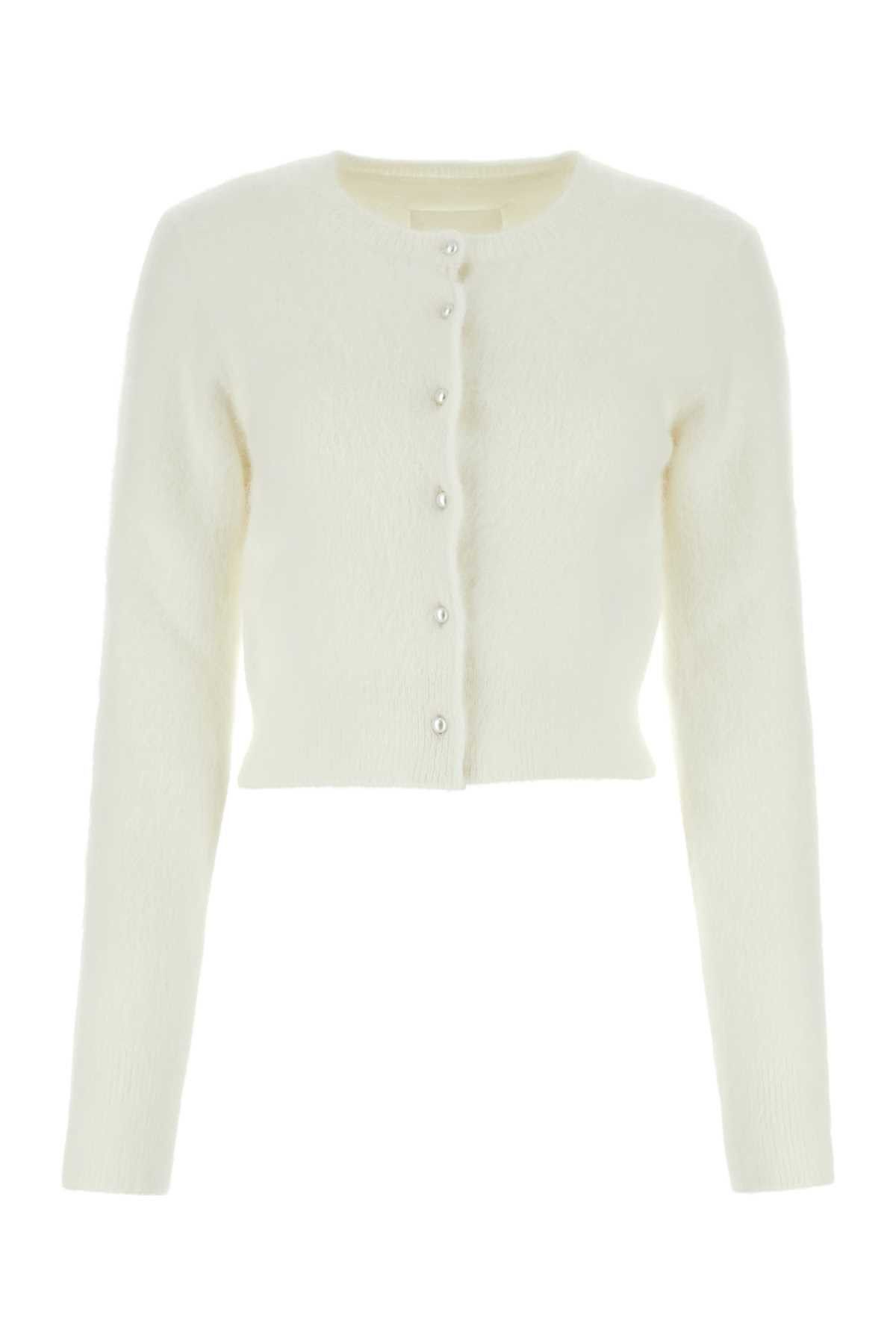 Maison Margiela White Angora Blend Cardigan | Grailed