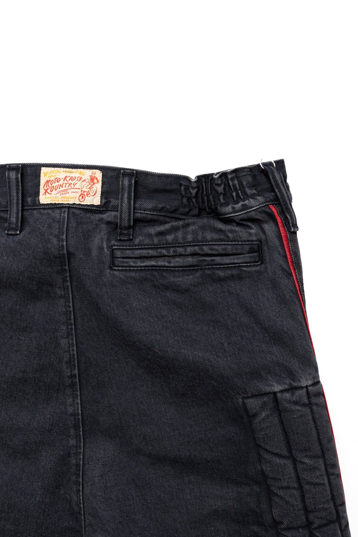 Kapital 14oz BLACK DENIM KOUNTRY MOTORCROSS PANTS "TODOTERRENO" Size US 32 / EU 48 - 8 Thumbnail