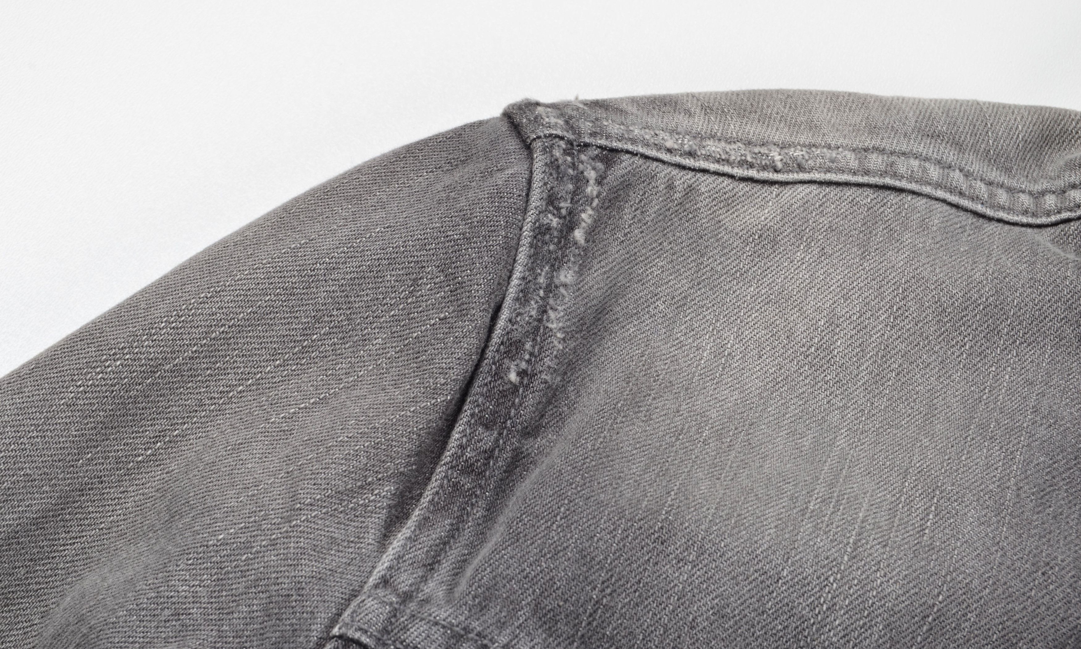 Allsaints Allsaints Distressed Faded Grunge Gray Denim Jacket Size US L / EU 52-54 / 3 - 7 Thumbnail