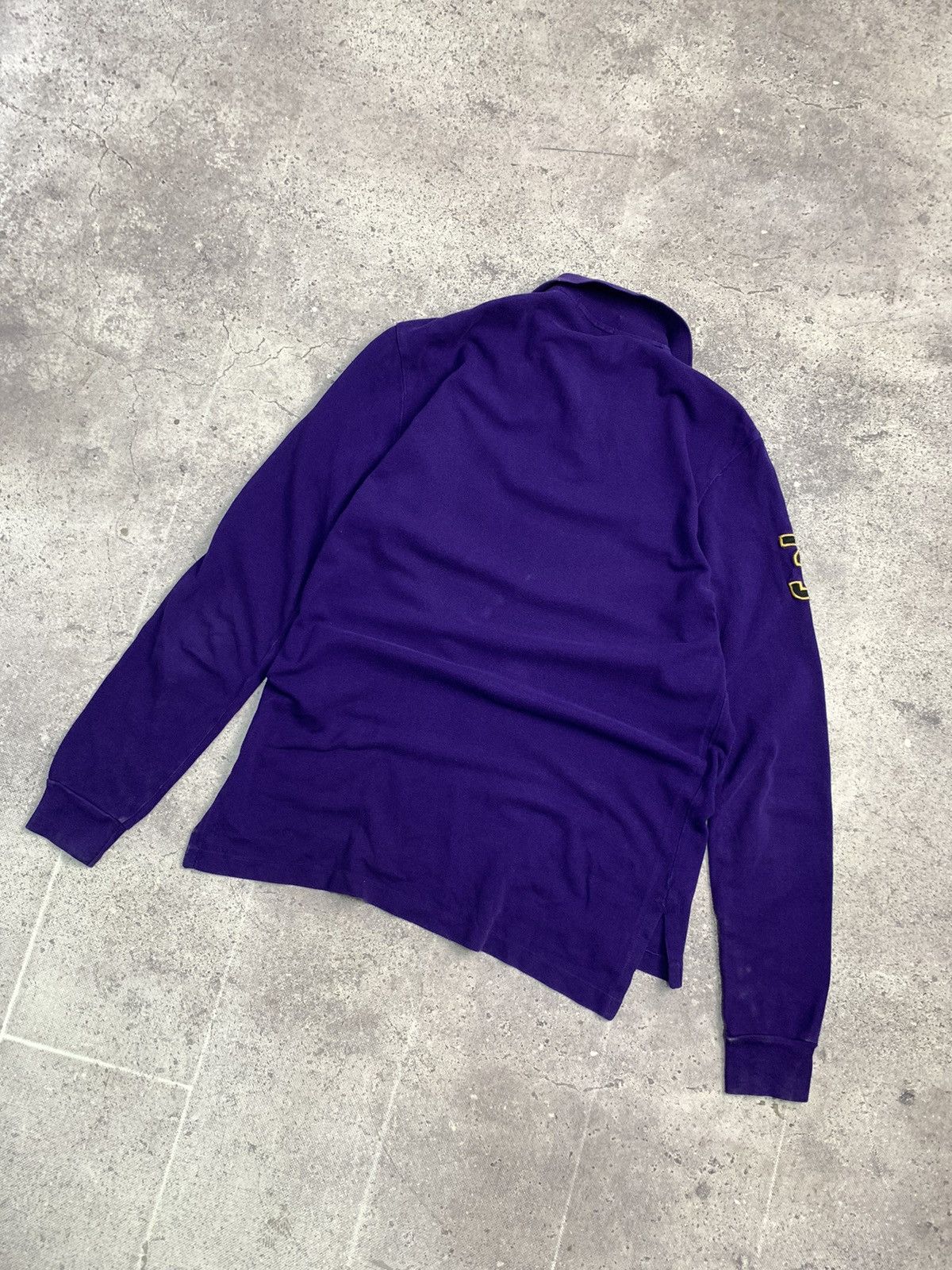 Polo Ralph Lauren × Vintage Vintage Long sleeve Polo Ralph Lauren regby faded Size US M / EU 48-50 / 2 - 13 Thumbnail
