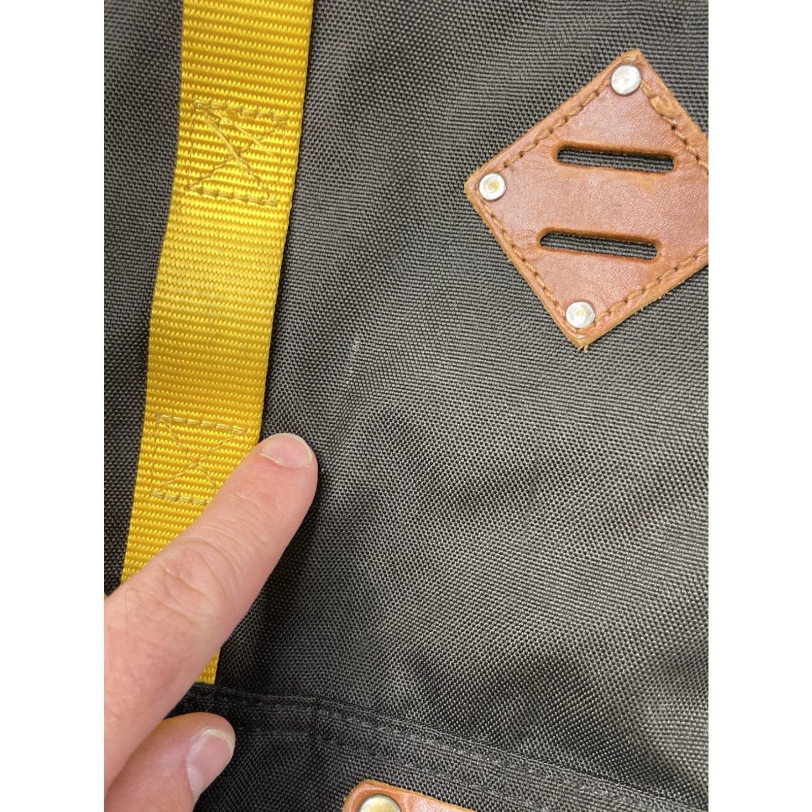 Vintage Will Leather Goods Canvas Campus Backpack BLACK Bag Leather 600-Denier Polyester Large Unisex Adult Size ONE SIZE - 6 Thumbnail