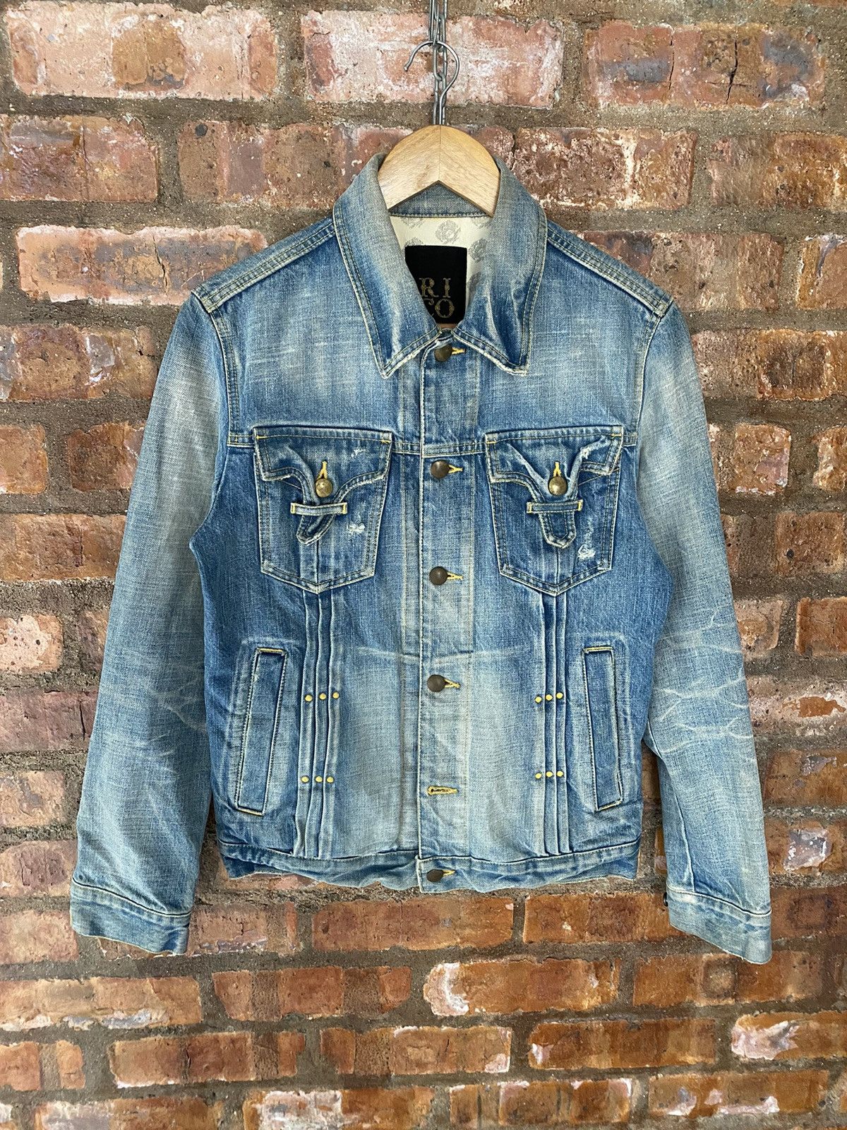 14th Addiction × Japanese Brand × Le Grande Bleu (L.G.B.) Vtg RICO Japan Faded wash western back pocket jacket Size US M / EU 48-50 / 2 - 2 Thumbnail