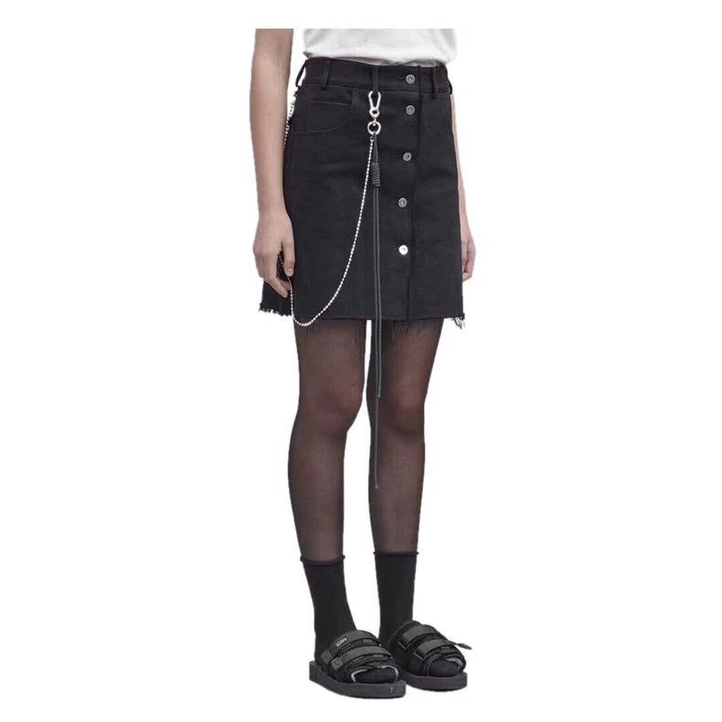 Song For The Mute Song For The Mute Chain A-line Denim Skirt Size 24" / US 00 / IT 34 - 1 Thumbnail