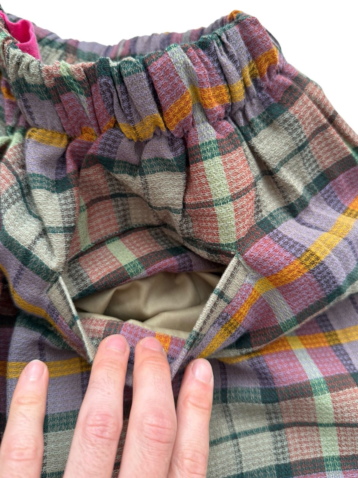 The Elder Statesman Burnout Plaid Baggy Woven Shorts Size US 32 / EU 48 - 5 Thumbnail