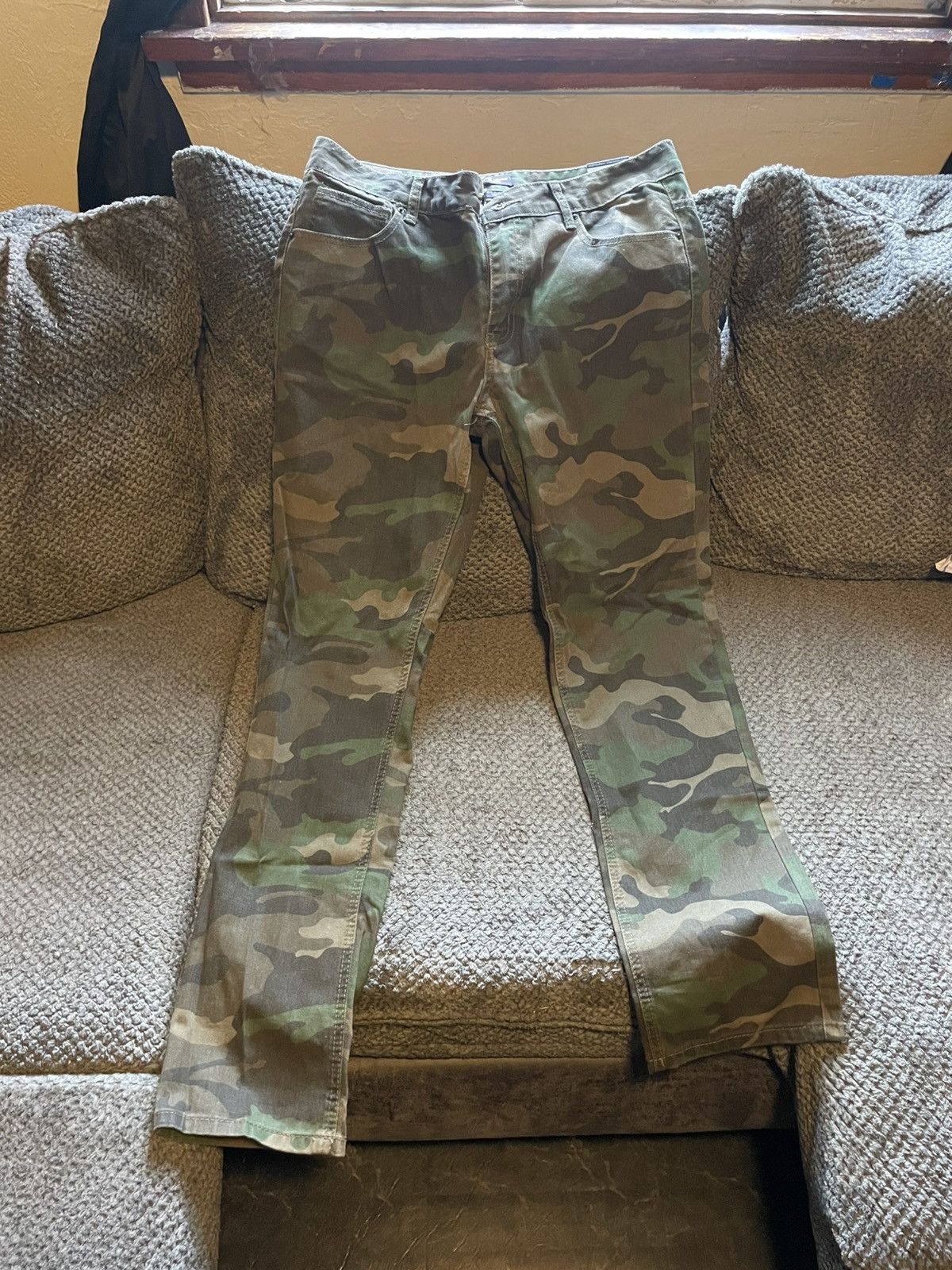 Adam Levine Camo Denim Pants Size US 34 / EU 50 - 1 Thumbnail