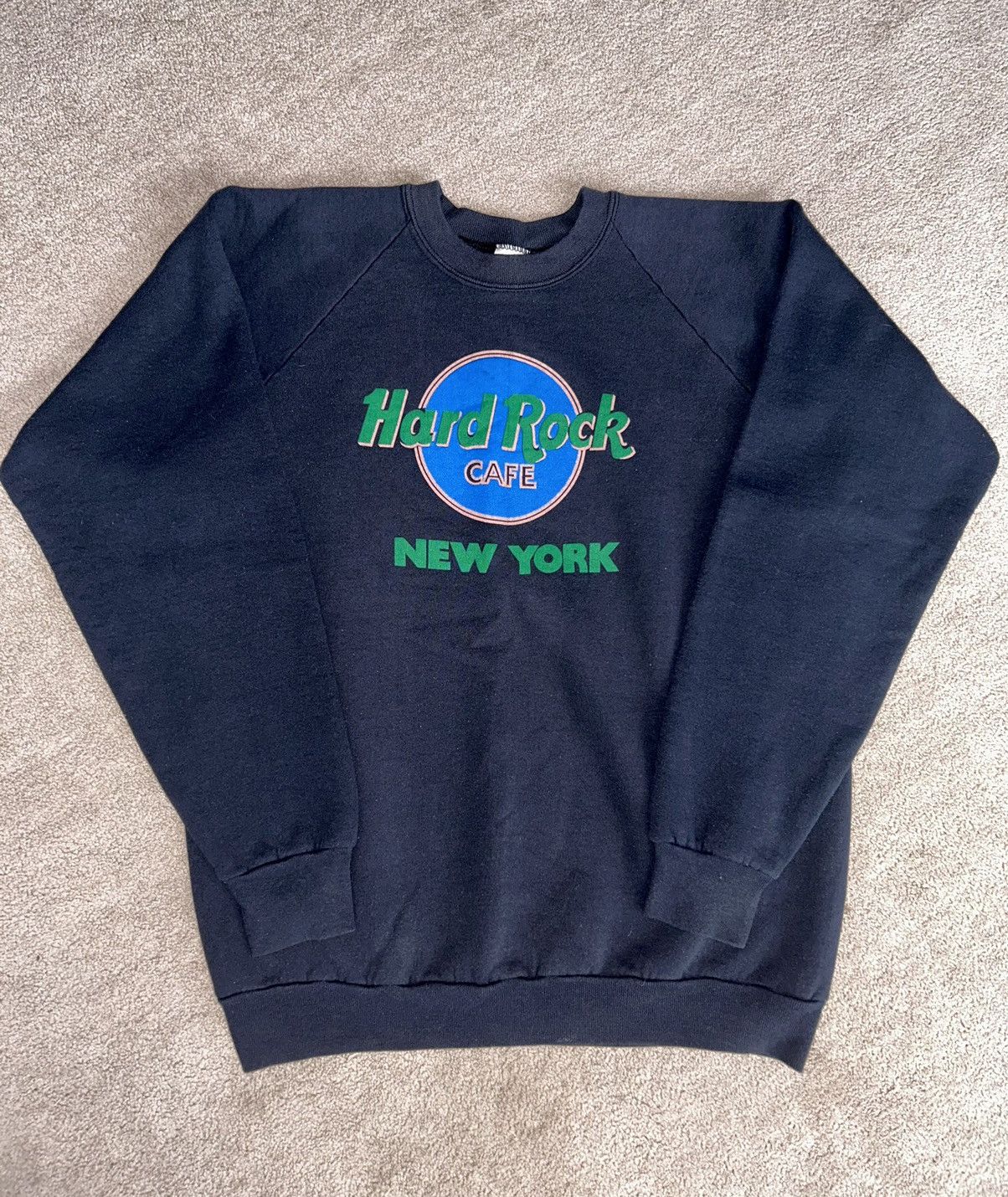 Hard Rock Cafe Vintage 90s Hard Rock Cafe New York crewneck sweatshirt Size US XL / EU 56 / 4 - 1 Thumbnail