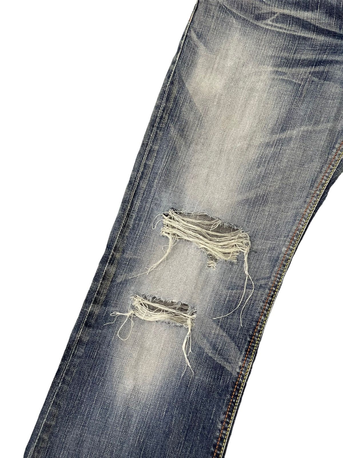 Edwin Distress Jeans Edwin Japan Thrash Regular Straight 7🟦3 Size US 30 / EU 46 - 6 Thumbnail