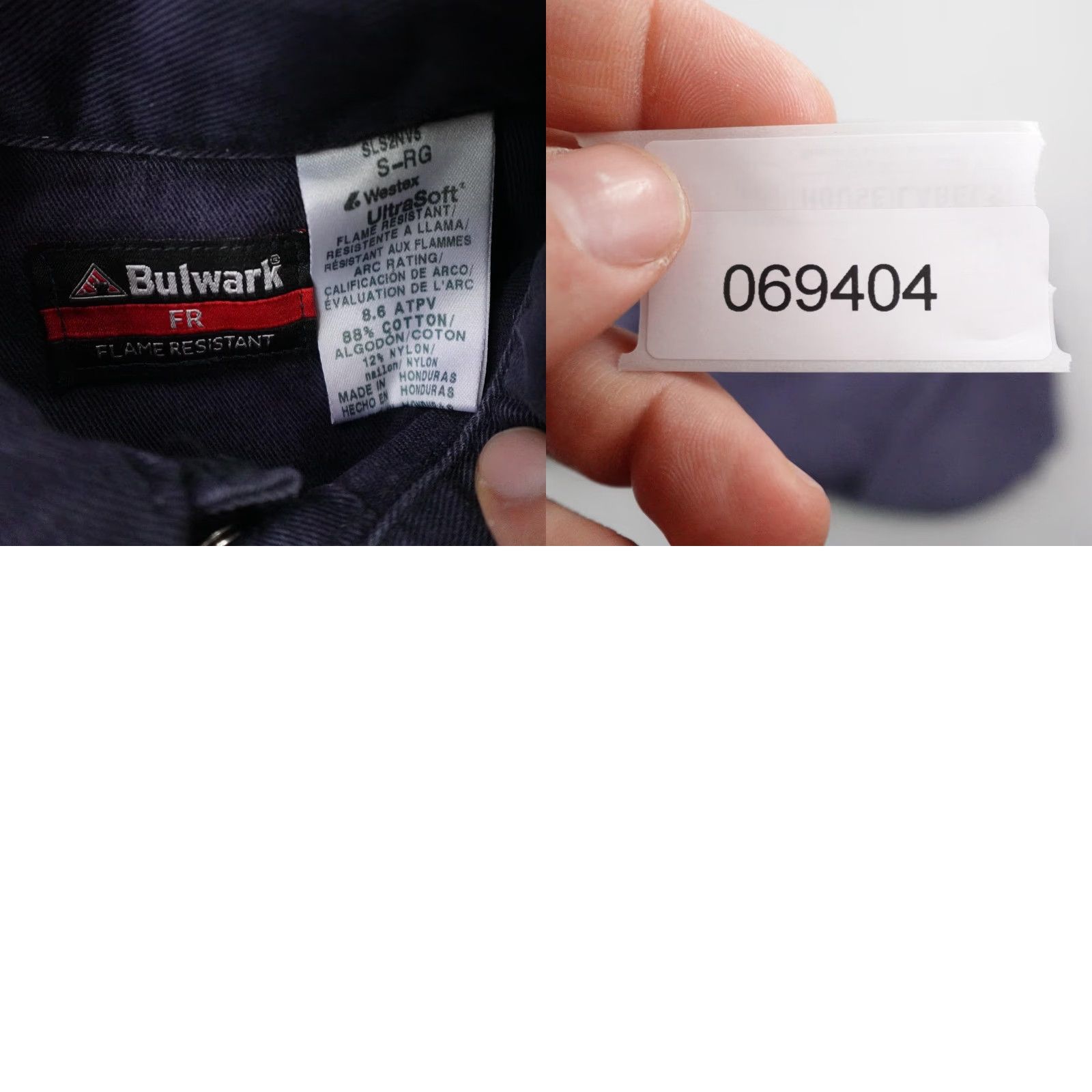 Vintage Bulwark Shirt Mens Small Blue FR Work Flame Resistant CAT2 Mechanic Utility Snap Shirt Size US S / EU 44-46 / 1 - 8 Thumbnail