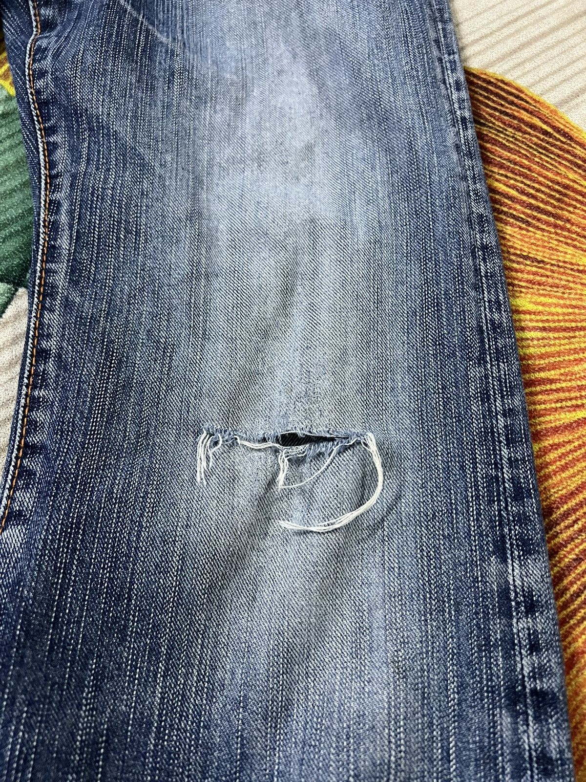 Edwin × If Six Was Nine × Japanese Brand 💥FLARE💥 VINTAGE EDWIN 505 DISTRESSED JEANS VERY RARE Size US 29 - 3 Thumbnail