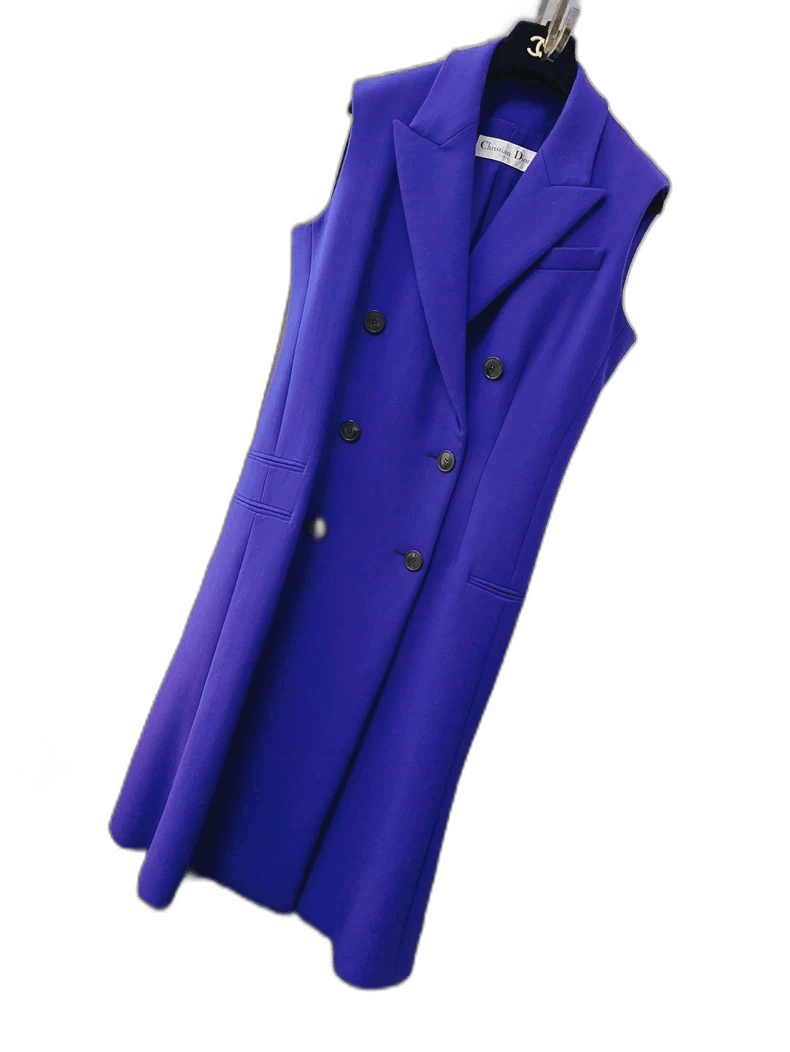 Dior Dior Blue Purple Midi Vest Dress Size M / US 6-8 / IT 42-44 - 1 Thumbnail