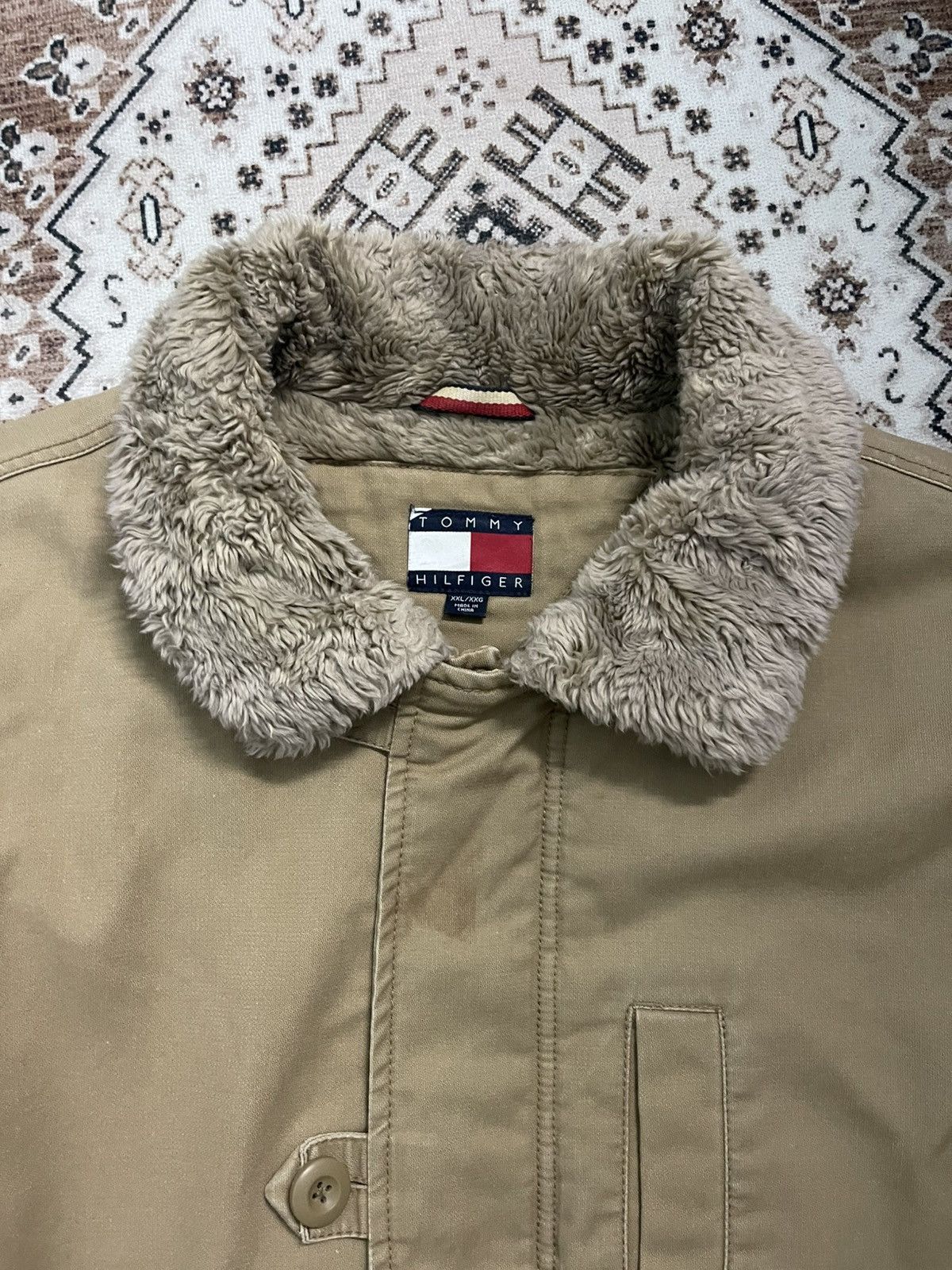 Tommy Hilfiger Vintage Tommy Hilfiger Winter Deck Jacket /Big Flag Back Hit Size US XL / EU 56 / 4 - 15 Thumbnail