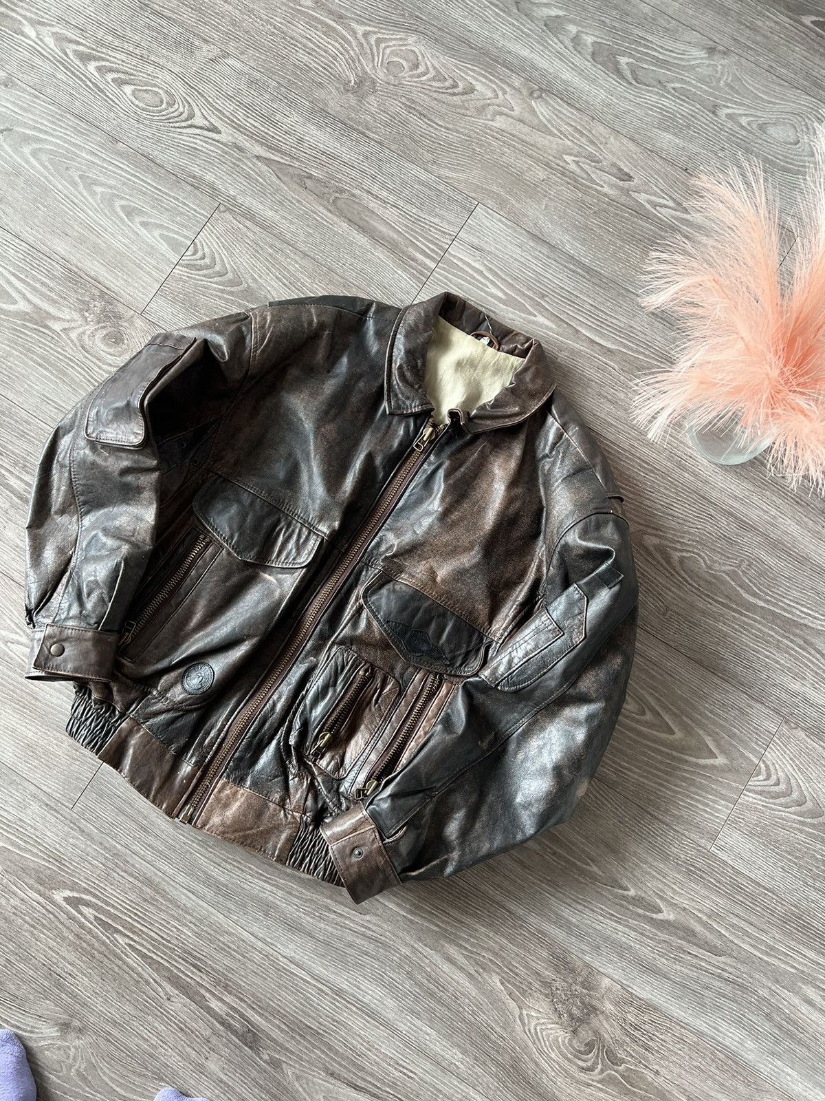 Genuine Leather ‼️Vibtage 60s RRP:600$!Paris Dakar 100% Leather Jacket‼️ Size US L / EU 52-54 / 3 - 2 Thumbnail
