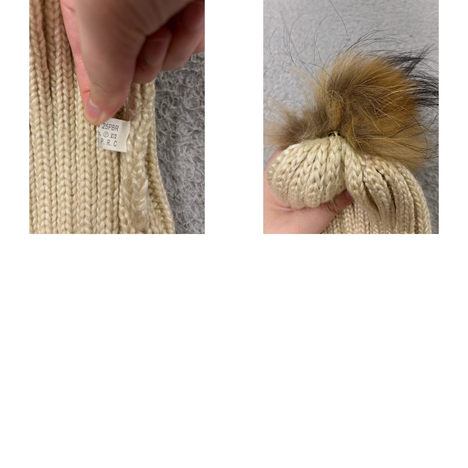 American Eagle Outfitters Beannie? Beanie Toque Adult One Size Ivory Ribbed Knit Detachable Faux Fur Pom Acrylic Hat Unisex Adults Beanie Ivory Acrylic Knit Logo Ski 90s Mens Size ONE SIZE - 8 Thumbnail