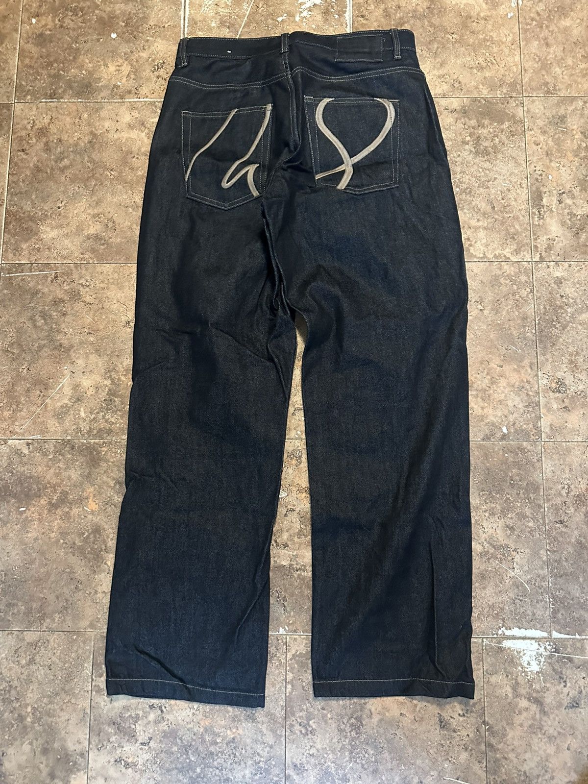 Zara Navy blue denim baggy jeans 31/31 Size US 31 - 2 Thumbnail