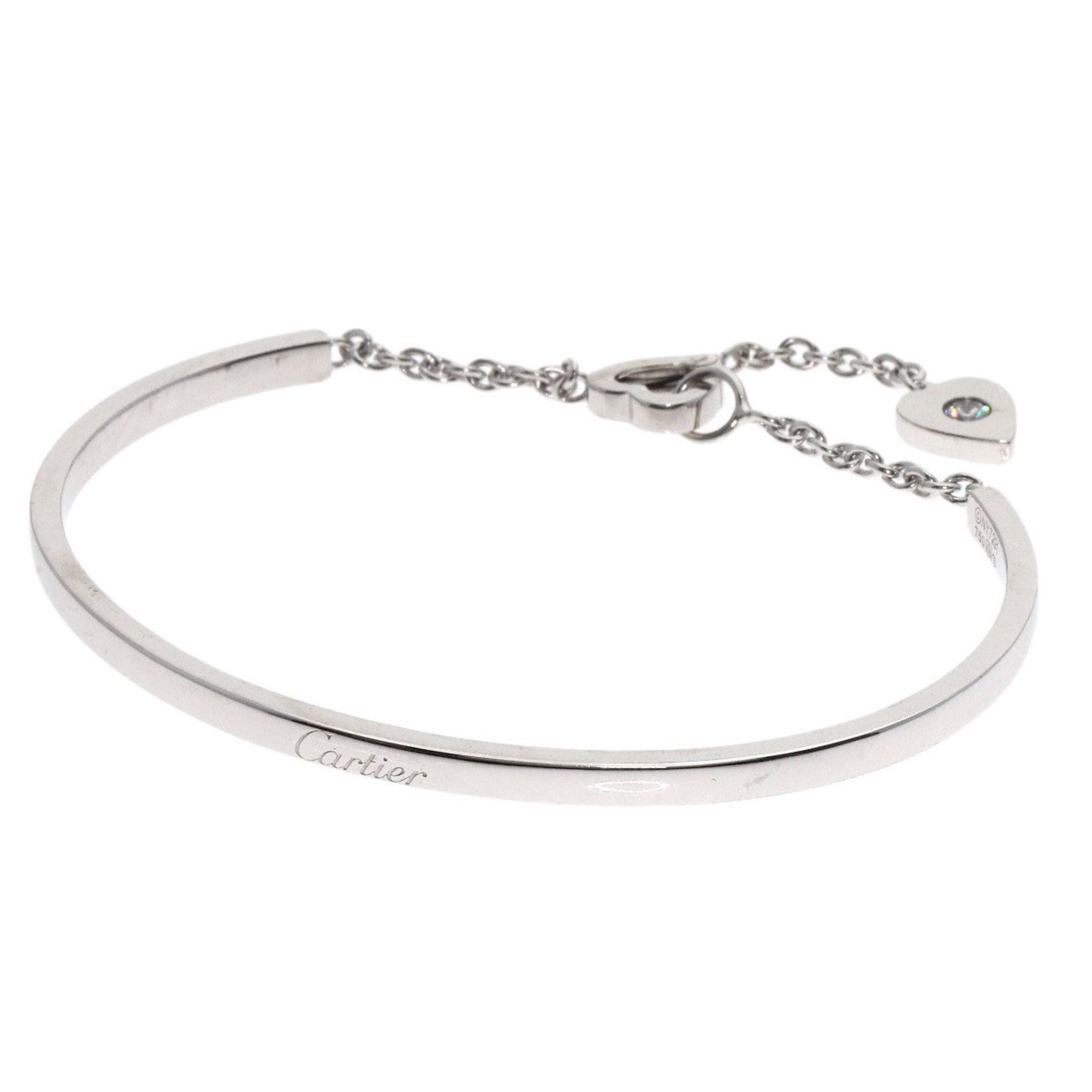 image of Cartier Mon Amour 1P Diamond 15 Bracelet K18 White Gold Women's Cartier