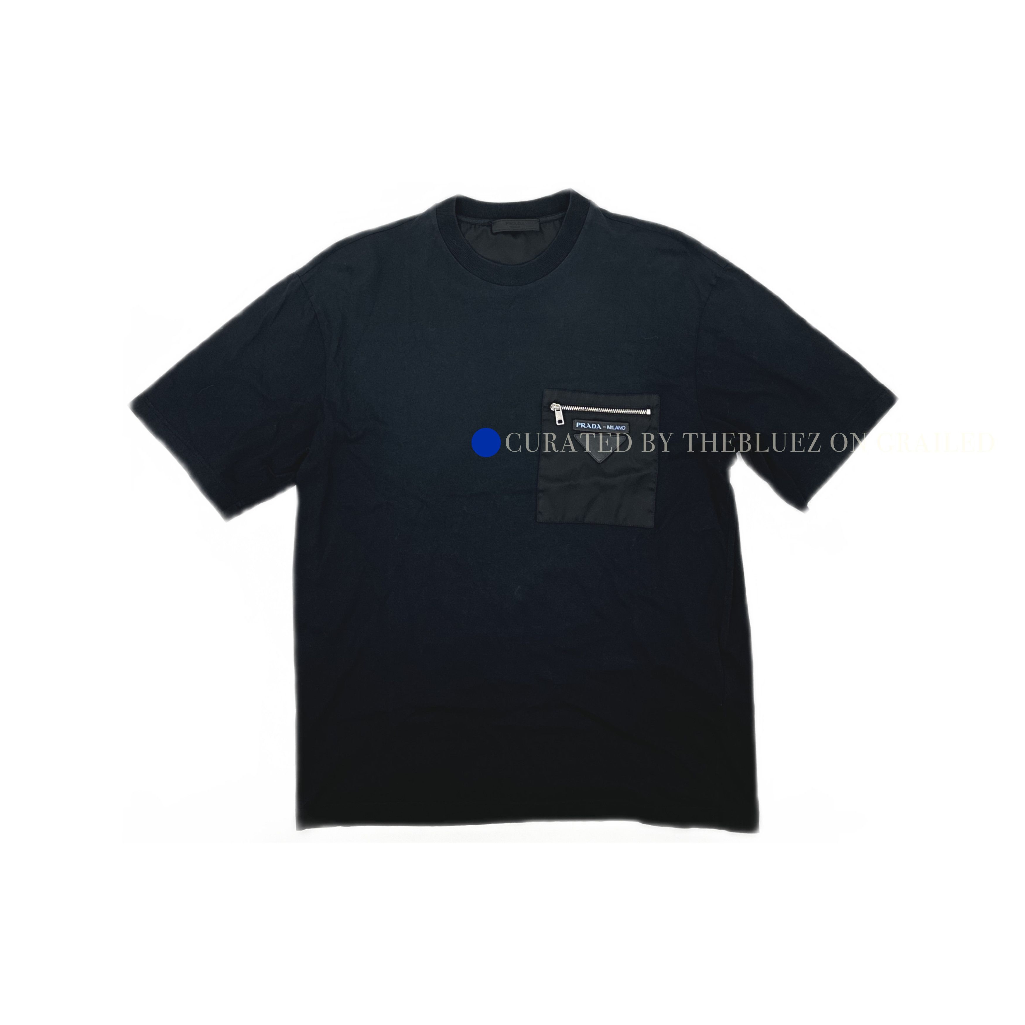 Prada Black Logo Patch Pocket T-Shirt Size US S / EU 44-46 / 1 - 1 Thumbnail