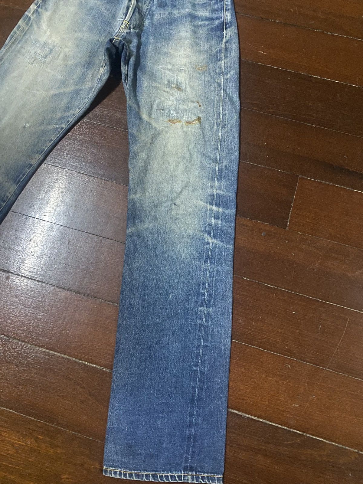 Burgus Plus Vintage Burgus Plus Hinoya Co Distressed mud wash Selvedge Size US 30 / EU 46 - 4 Thumbnail