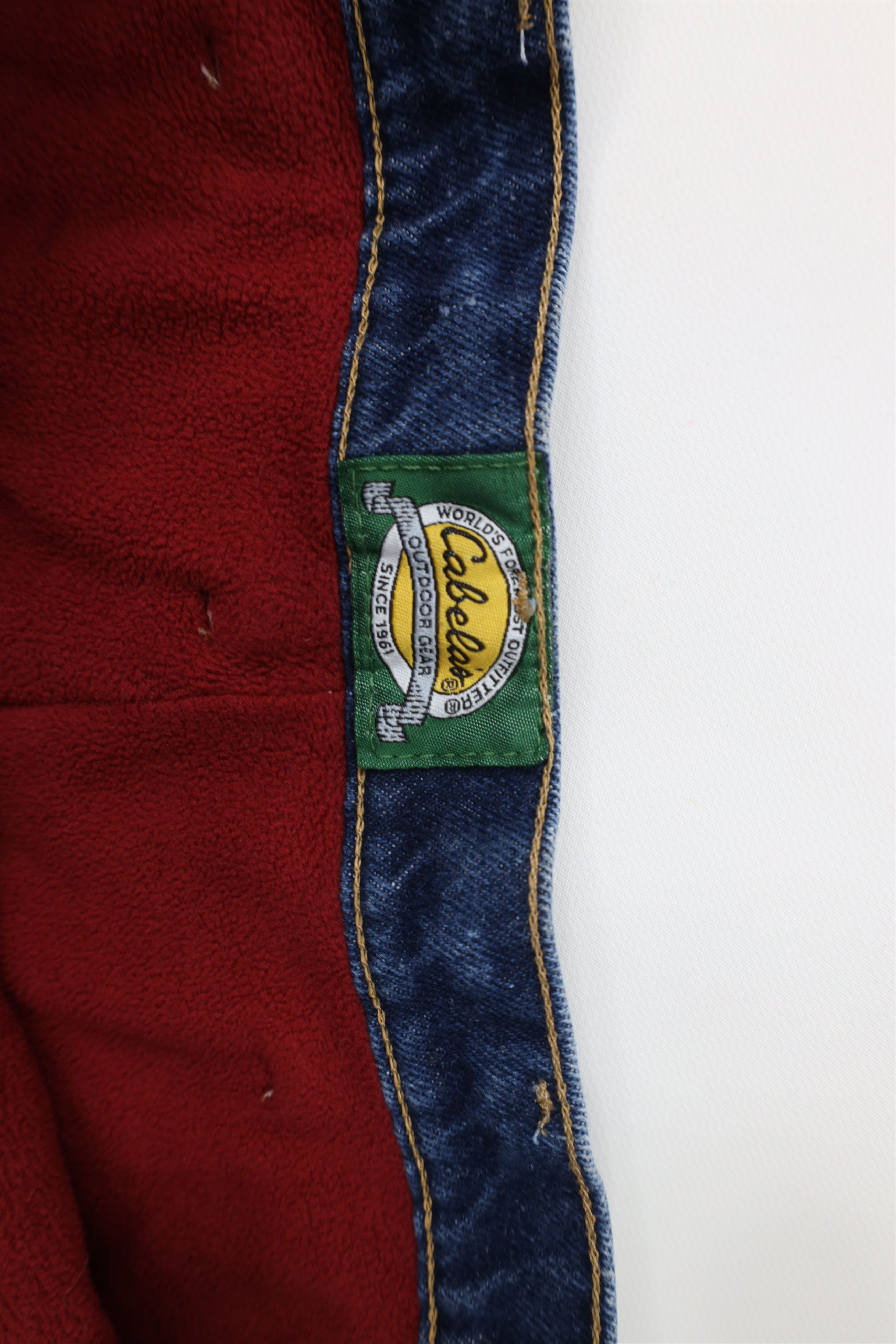 Cabelas Vintage Cabelas Heavyweight Fleece Lined Straight Leg Jeans Size US 34 / EU 50 - 8 Thumbnail