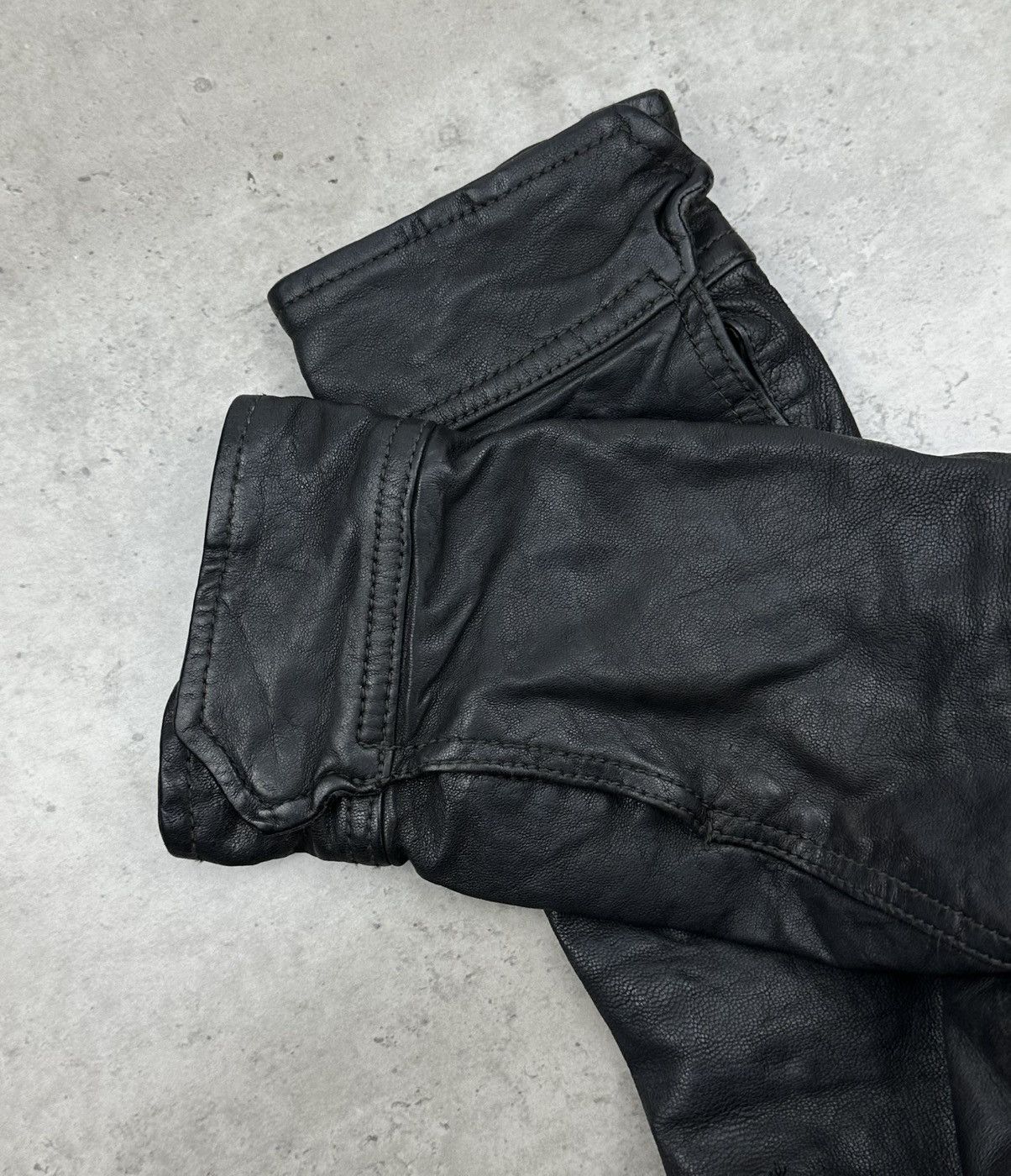 Allsaints Allsaints Neuman Men's Dark Brown Leather Jacket - Size L Size US L / EU 52-54 / 3 - 10 Thumbnail