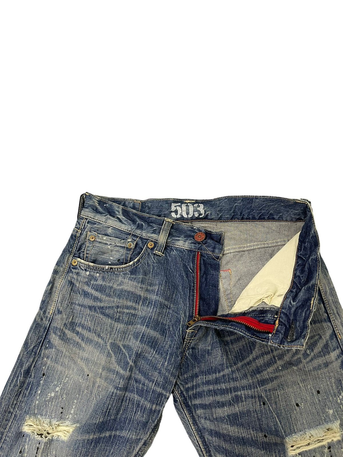 Edwin Distress Jeans Edwin 503 Faded Paint Splash Regular 7🟦5 Size US 34 / EU 50 - 11 Thumbnail
