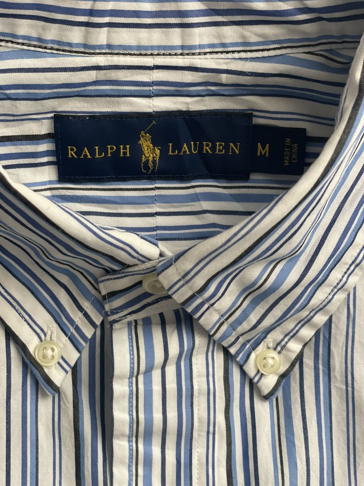 Ralph Lauren Vintage Ralph Lauren Blue and White Striped Oxford Shirt (M) Size US M / EU 48-50 / 2 - 4 Thumbnail
