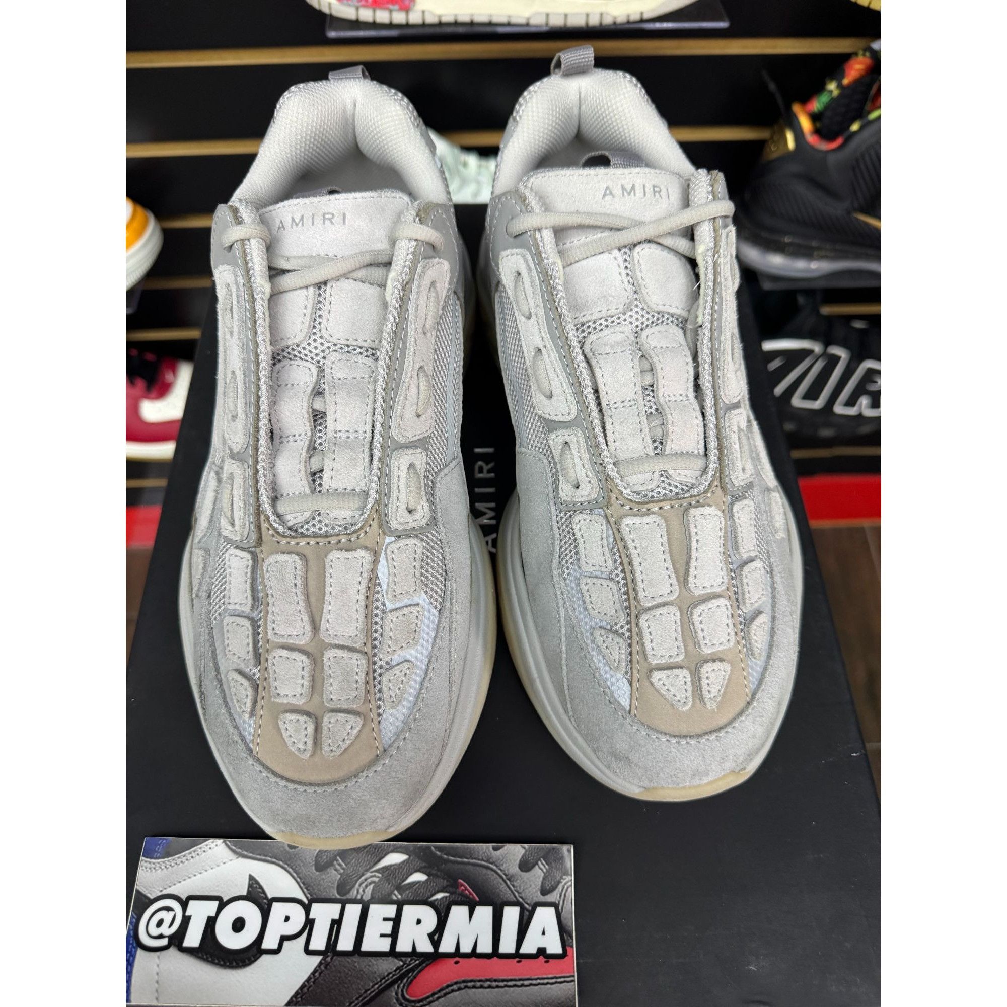 Amiri AMIRI BONE RUNNER GREY SZ 43 Size US 10 / EU 43 - 2 Thumbnail
