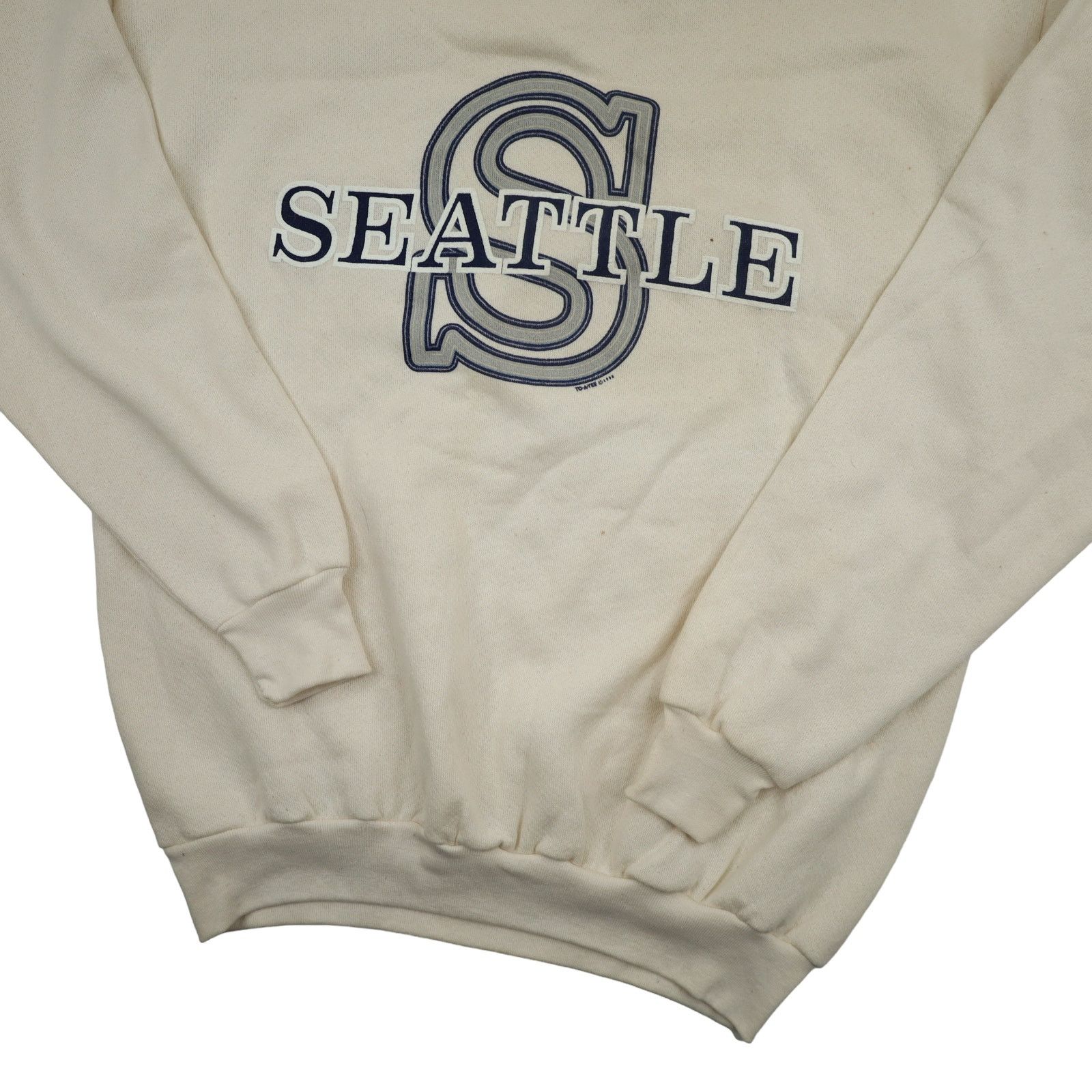 Vintage Vintage NWT Seattle Spellout Graphic Sweatshirt Size US M / EU 48-50 / 2 - 2 Thumbnail