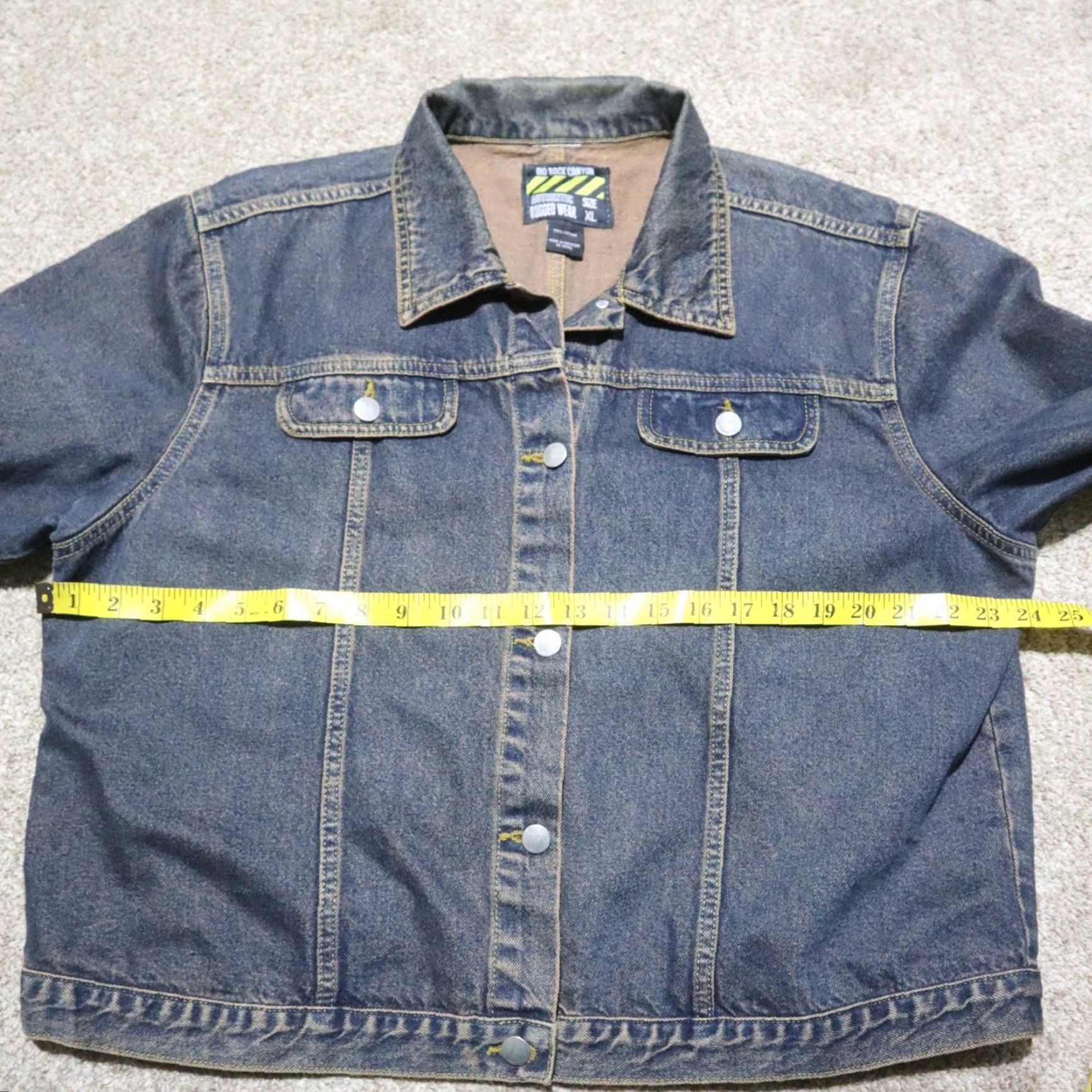 X-LARGE VINTAGE Big Rock Canyon Jacket Denim Blue Women's XL Adult Denim Jacket? Size 40" / US 18 - 5 Thumbnail