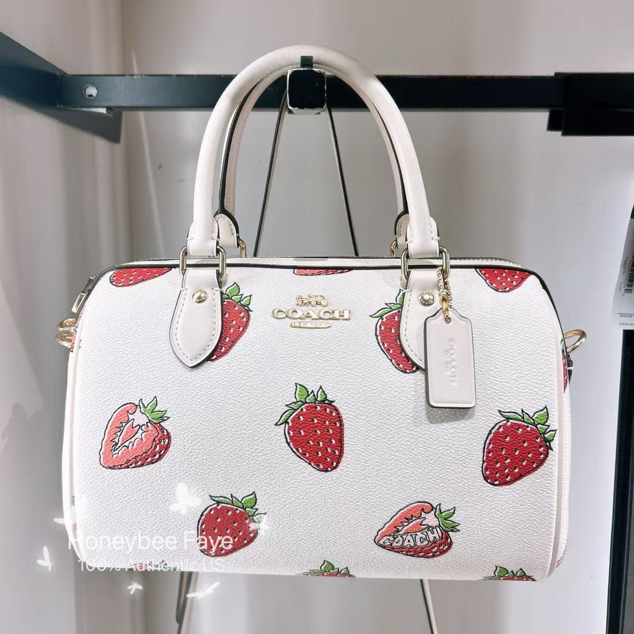 Coach Rowan Satchel Bag With Strawberry Print CAL63 Size ONE SIZE - 1 Thumbnail