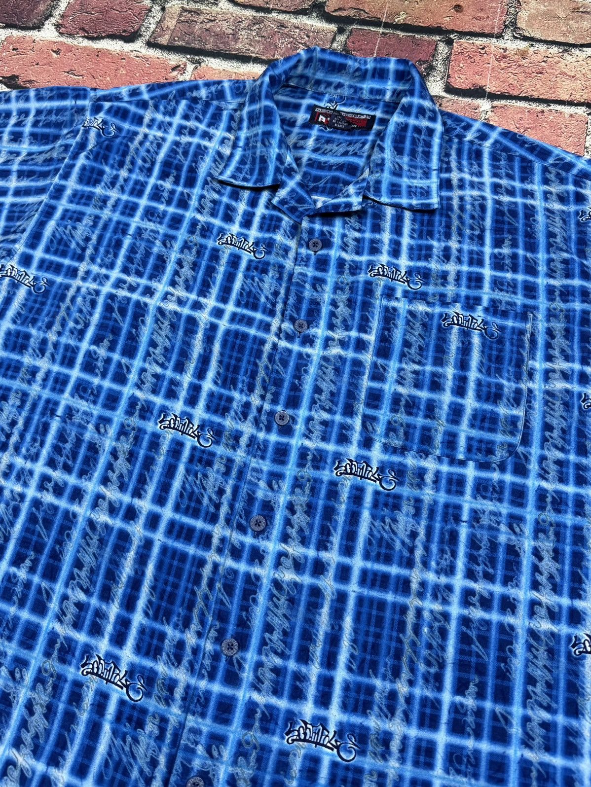 Southpole Vintage Y2K Southpole Blue Button Down Shirt AOP Hip Hop Size US XL / EU 56 / 4 - 5 Thumbnail