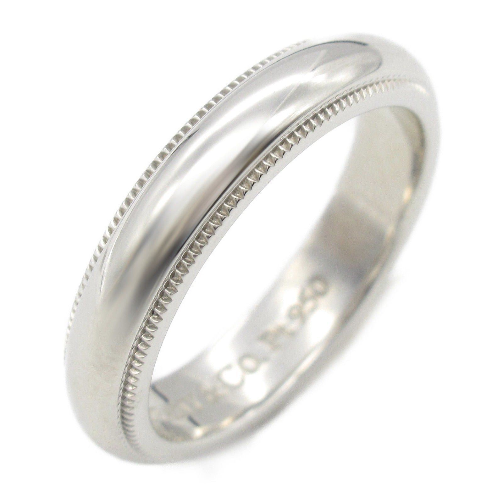 Tiffany & Co. Tiffany Co Milgrain Ring Pt950 Platinum Silver Size ONE SIZE - 1 Thumbnail
