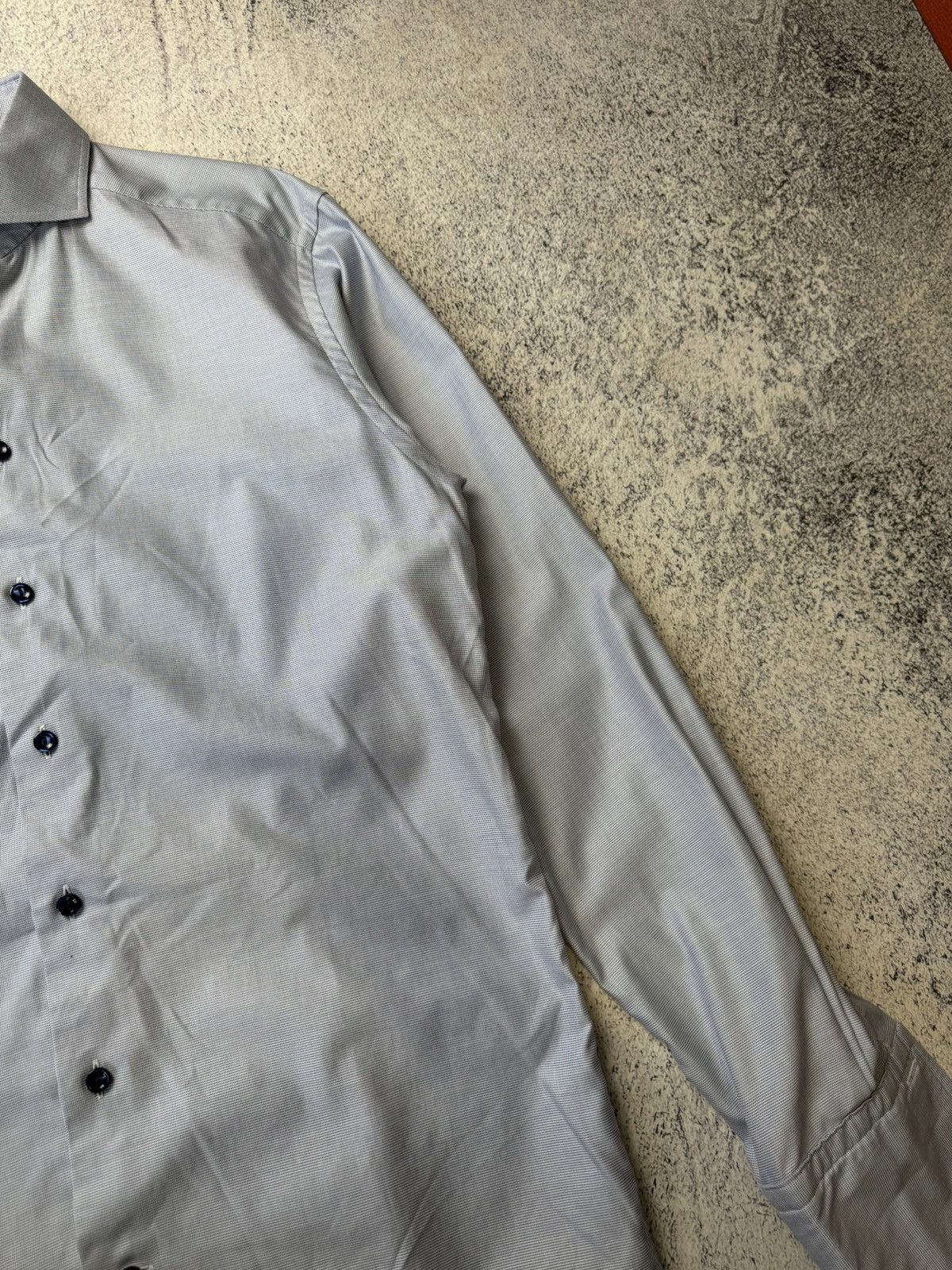 Eton ETON Mens Button Down Blue Cotton Slim Long Sleeve Shirt Size US L / EU 52-54 / 3 - 12 Thumbnail