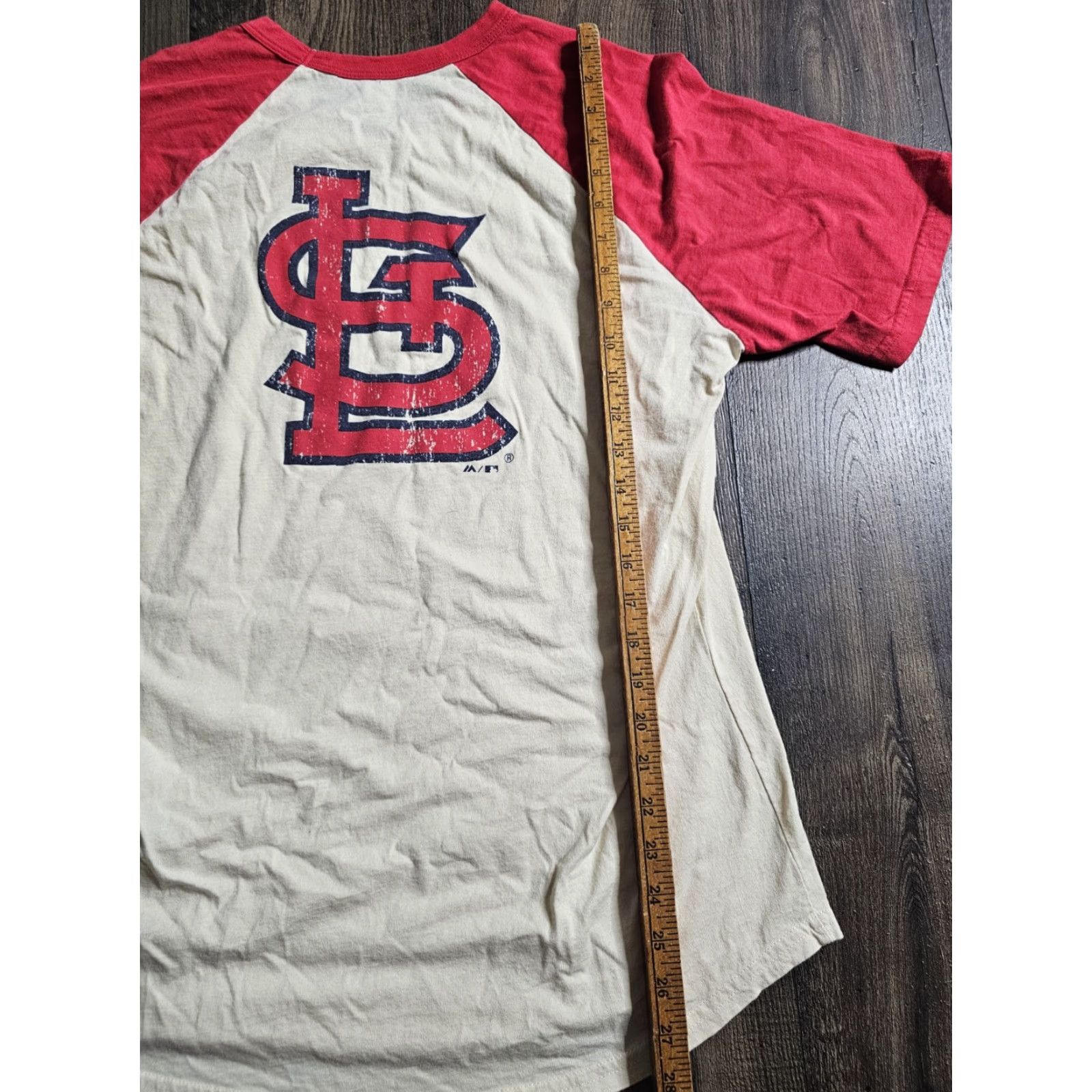 MLB Majestic MLB St Louis Cardinals T Shirt Beige L Double-Sided Unisex Adults VINTAGE? Size US L / EU 52-54 / 3 - 5 Thumbnail