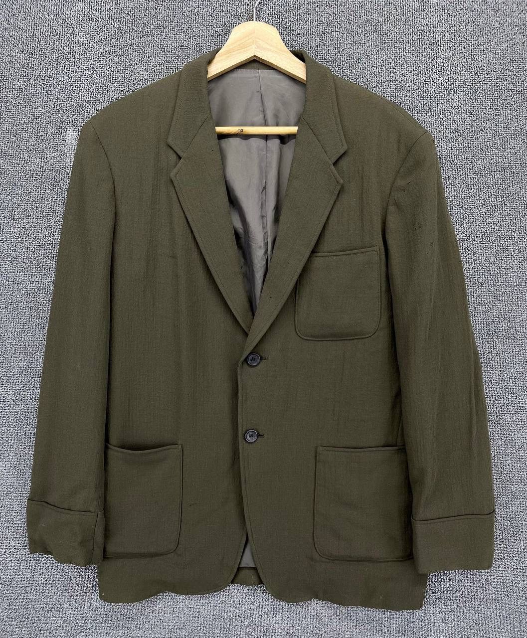 Yohji Yamamoto Vintage Yohji Yamamoto Trashed Wool Blazer Coats Jacket Size US M / EU 48-50 / 2 - 1 Thumbnail