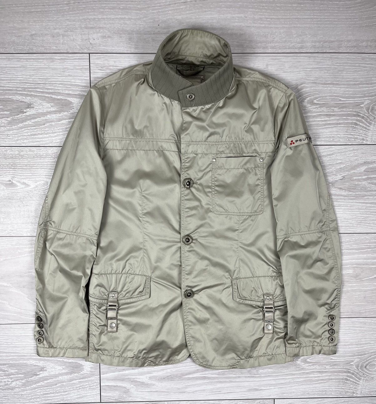 Peuterey Peuterey Gold Nylon Button Light Jacket Size US L / EU 52-54 / 3 - 1 Thumbnail