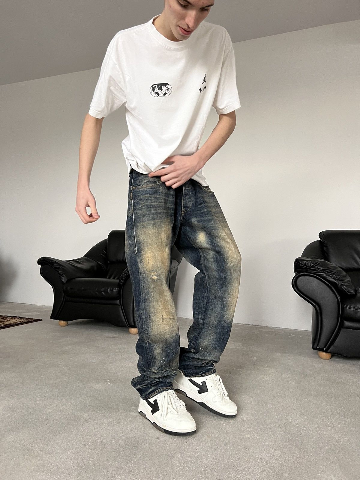 Giorgio Armani × Vintage Limited Archival Armani Jeans Selvedge Dirty Size US 34 / EU 50 - 1 Thumbnail