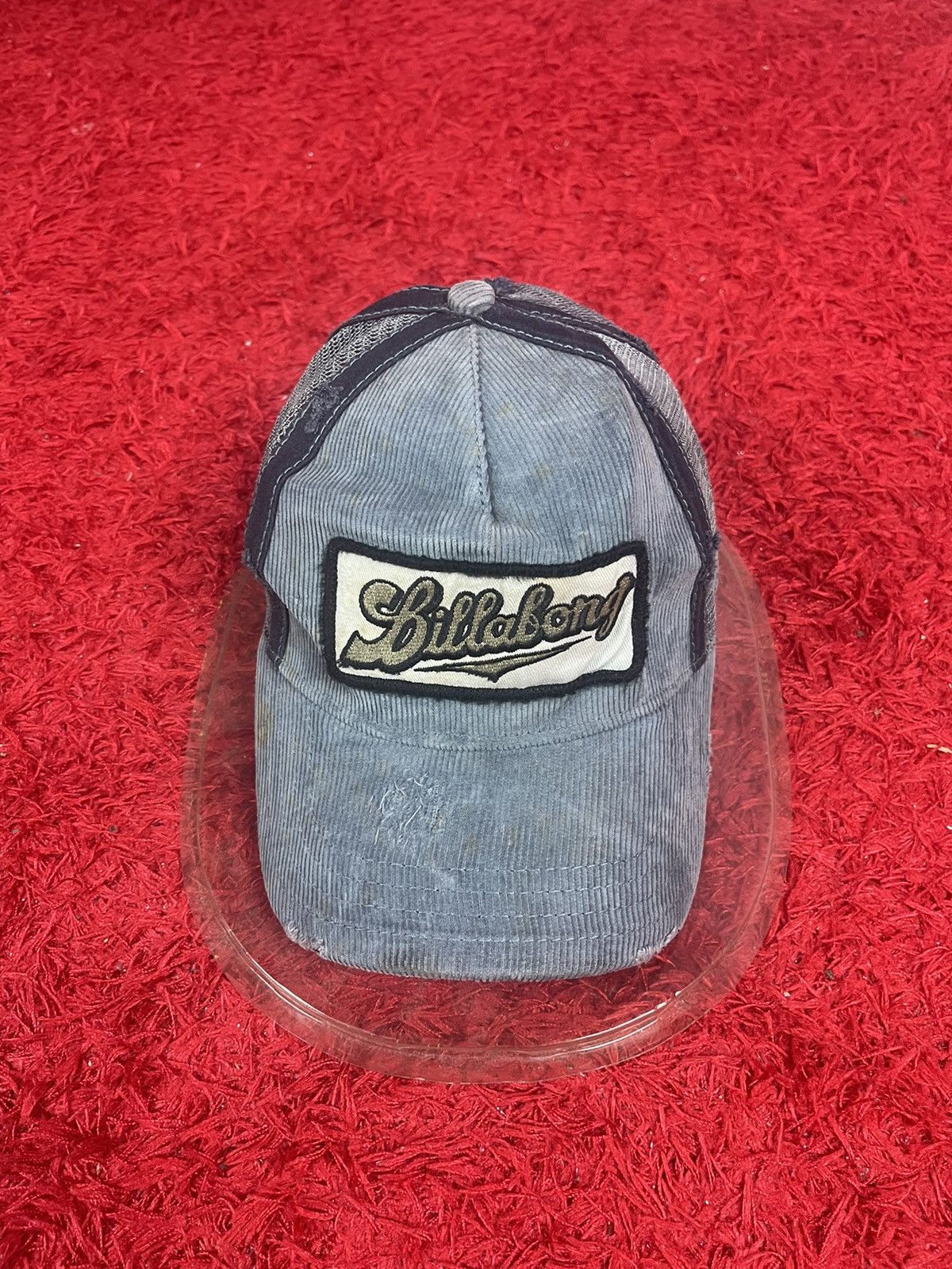 Vintage Billabong trucker hat corduroy streetwear