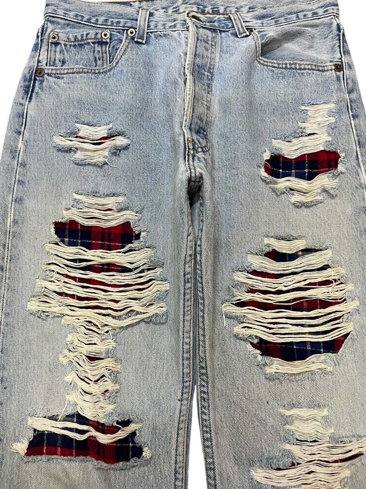 Japanese Brand Vintage Japanese Brand Ripped Distressed Denim Size US 30 / EU 46 - 2 Thumbnail