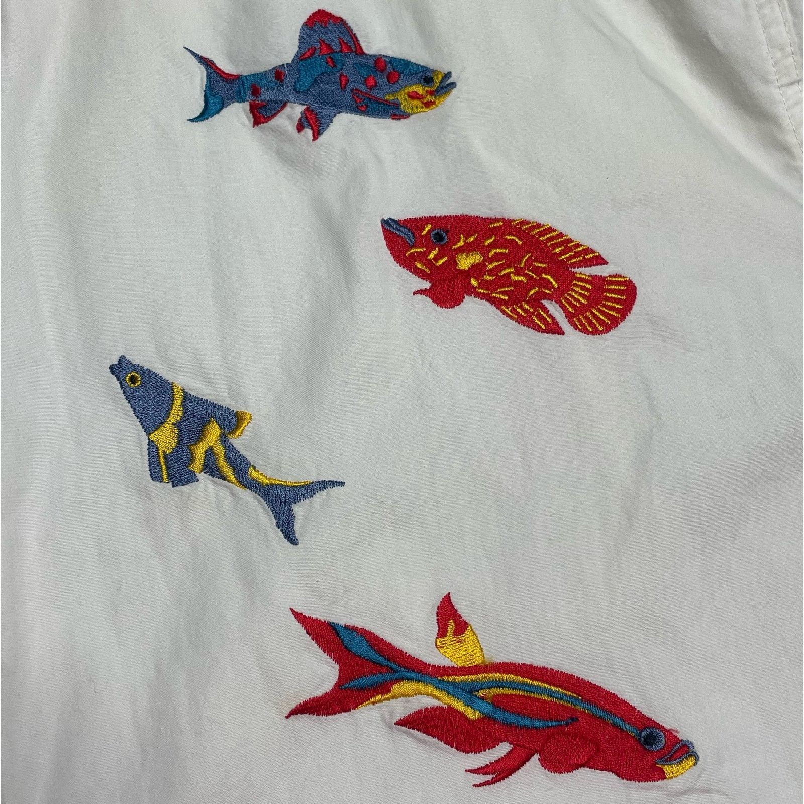 Other Casey Coleman Embroidered Fish Shirt Size XL / US 12-14 / IT 48-50 - 2 Thumbnail