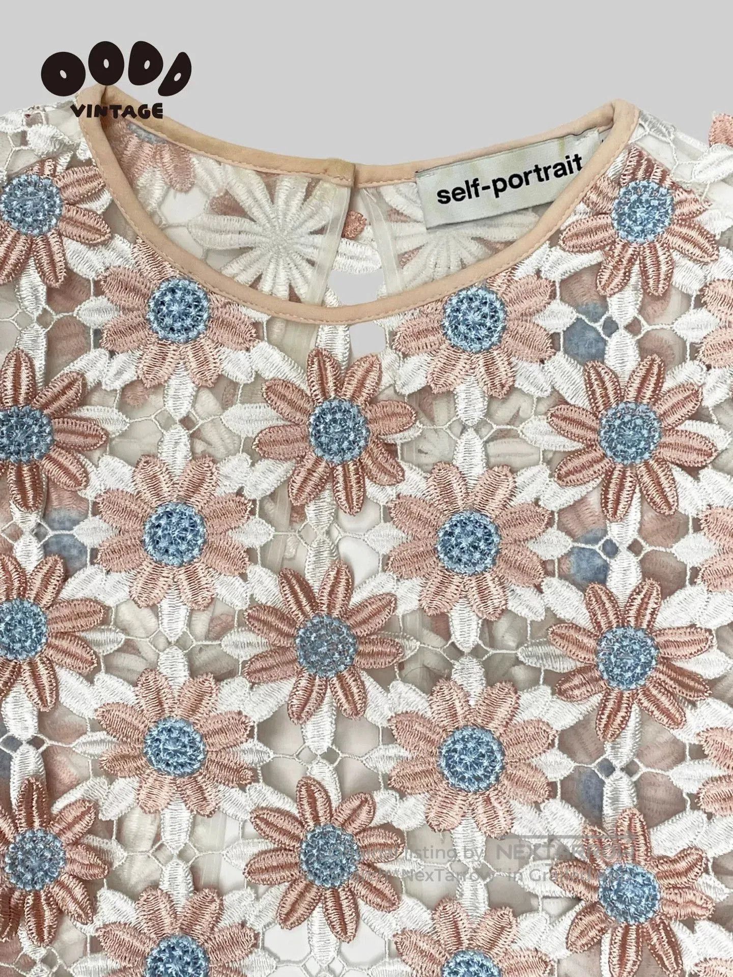 Self-Portrait Self-Portrait Floral Embroidered Top. Size S / US 4 / IT 40 - 4 Thumbnail