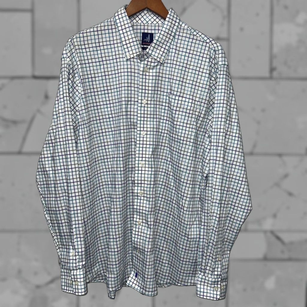 johnnie-O Johnnie-O Plaid Button-Up Shirt Men XL Multicolor Long Sleeve Mens Size US XL / EU 56 / 4 - 1 Thumbnail