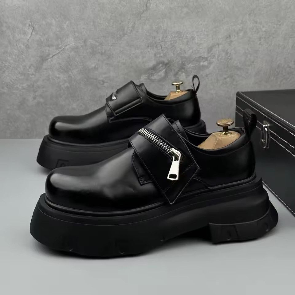 Genuine Real Leather Casual Platform British Boots Loafers