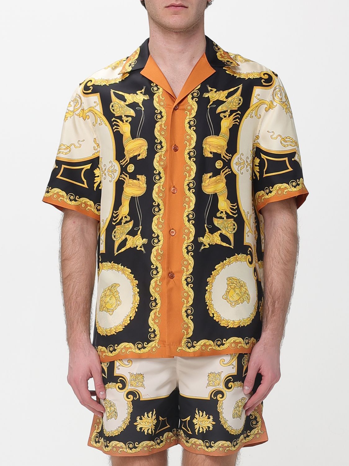Versace Versace Shirt Men Black Size US M / EU 48-50 / 2 - 1 Thumbnail