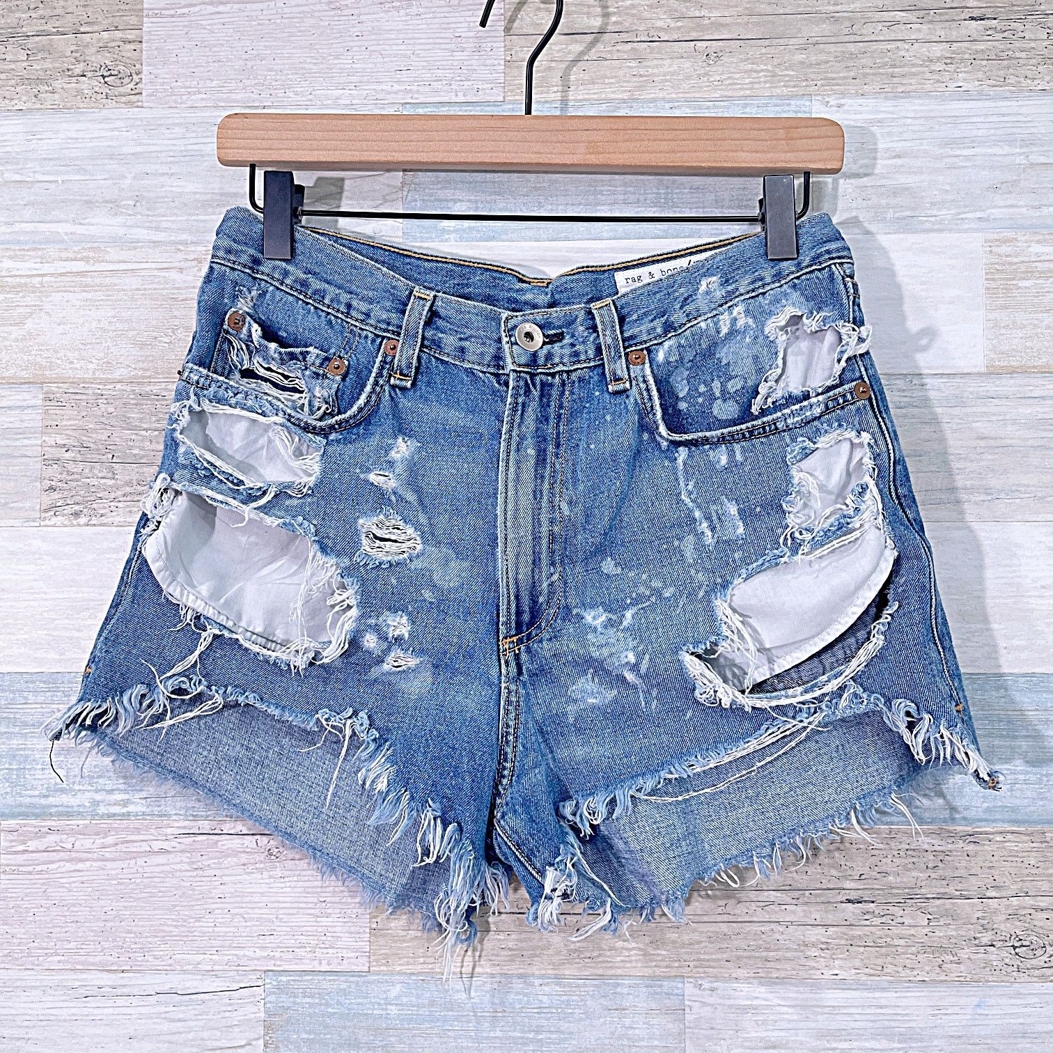 Rag & Bone RAG & BONE Justine Distressed Jean Shorts Womens 28 Size 28" / US 6 / IT 42 - 2 Thumbnail